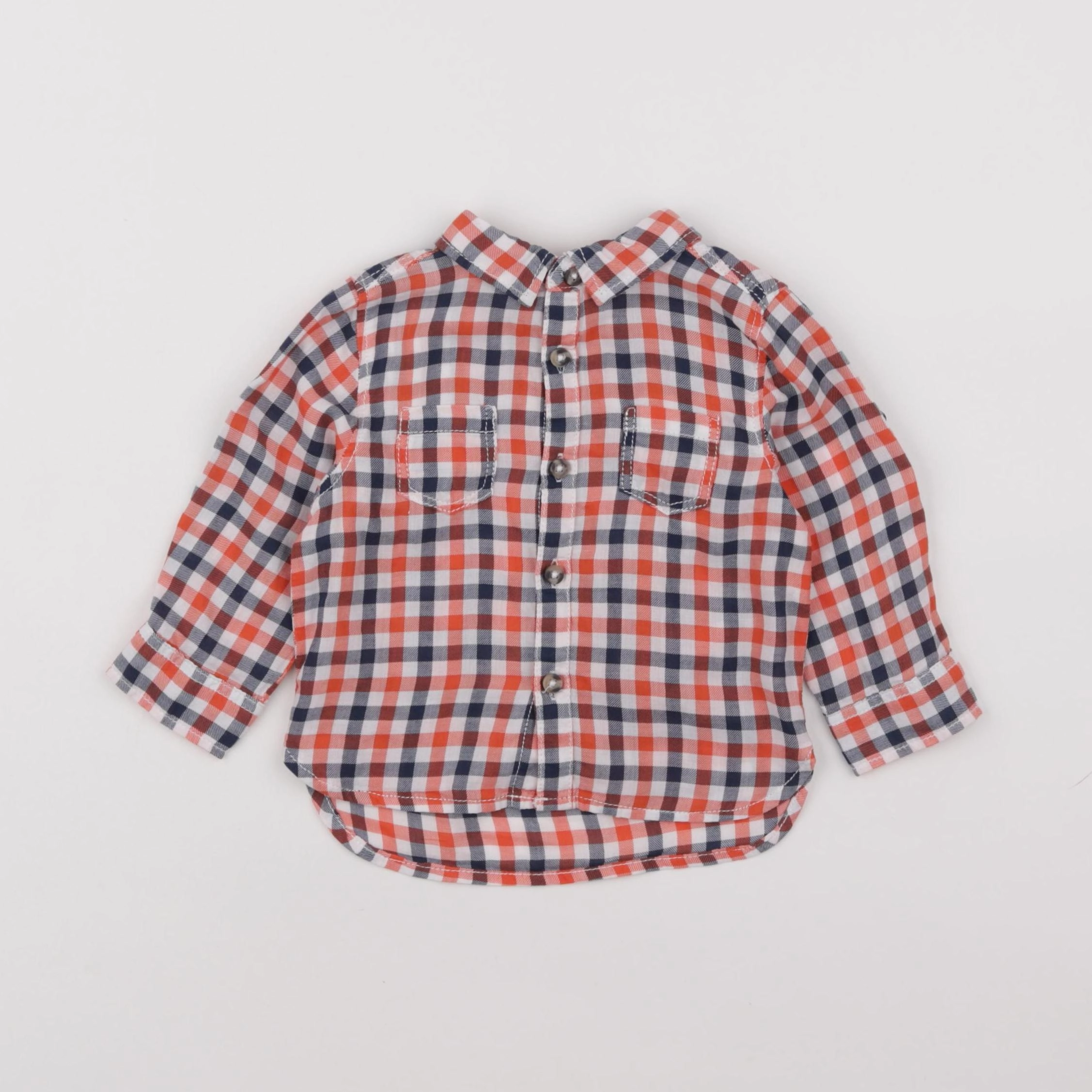 Tape à l'oeil - chemise bleu, orange - 12 mois