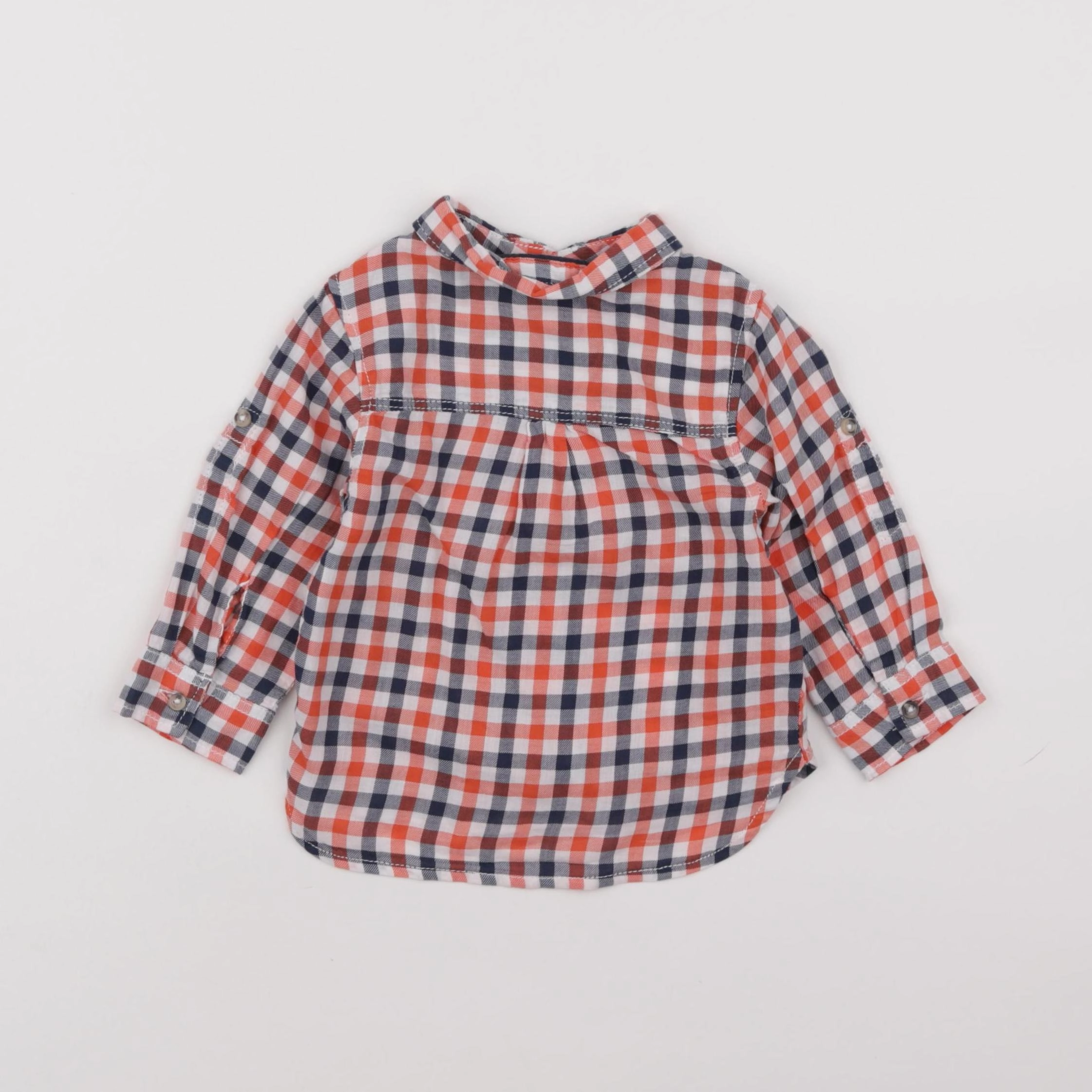 Tape à l'oeil - chemise bleu, orange - 12 mois
