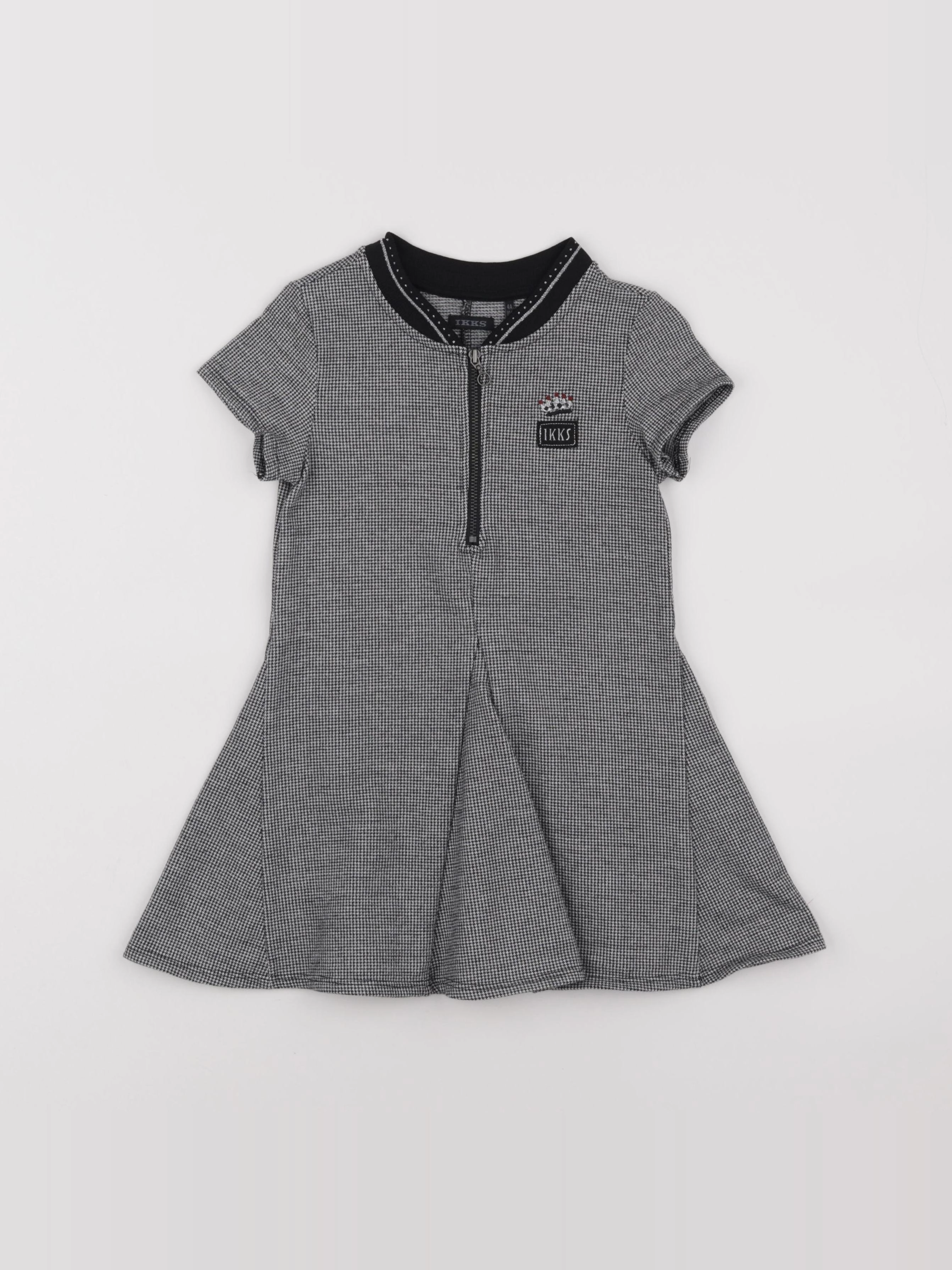 IKKS - robe blanc, noir - 4 ans
