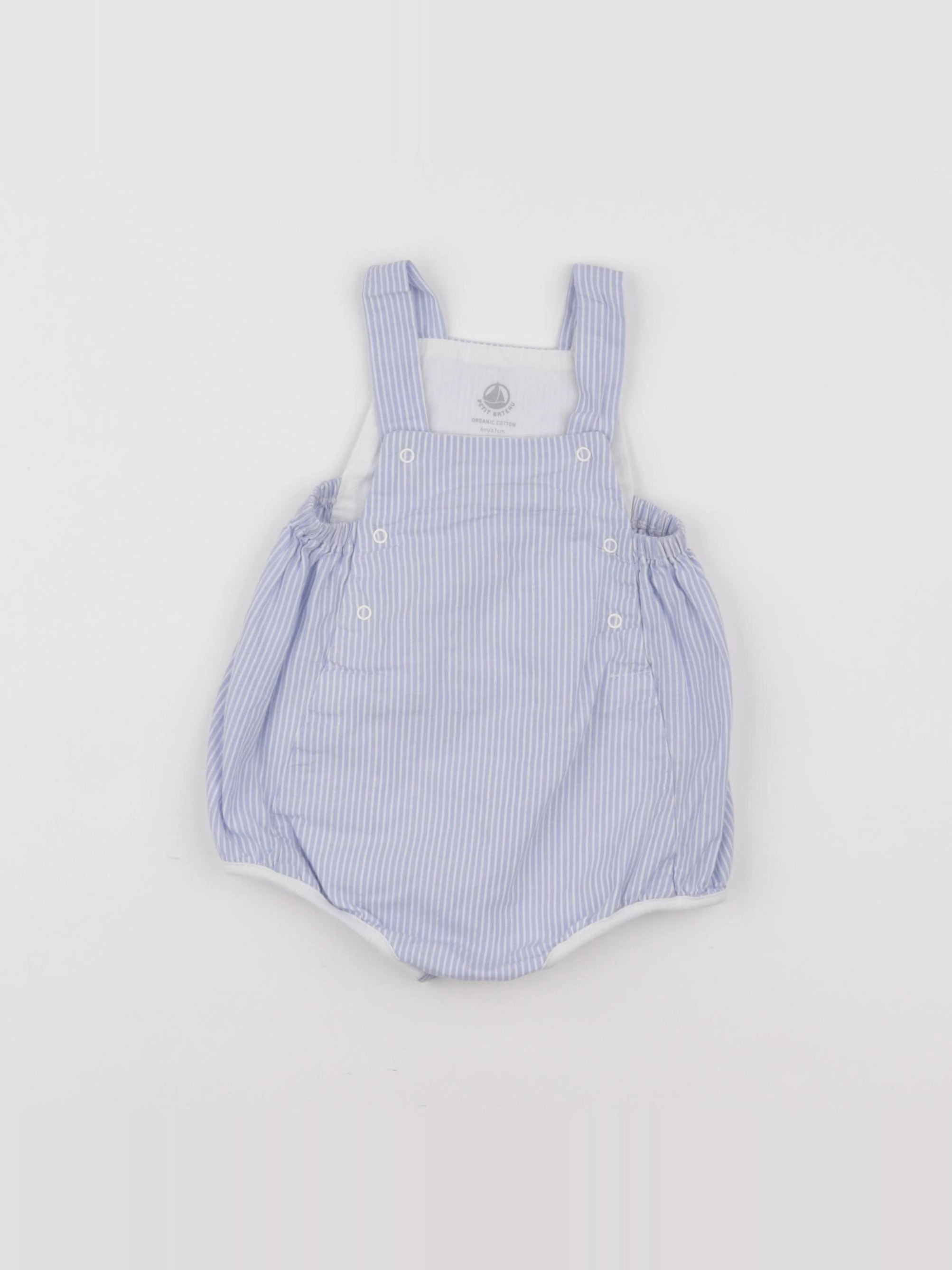 Petit Bateau - salopette bleu - 6 mois