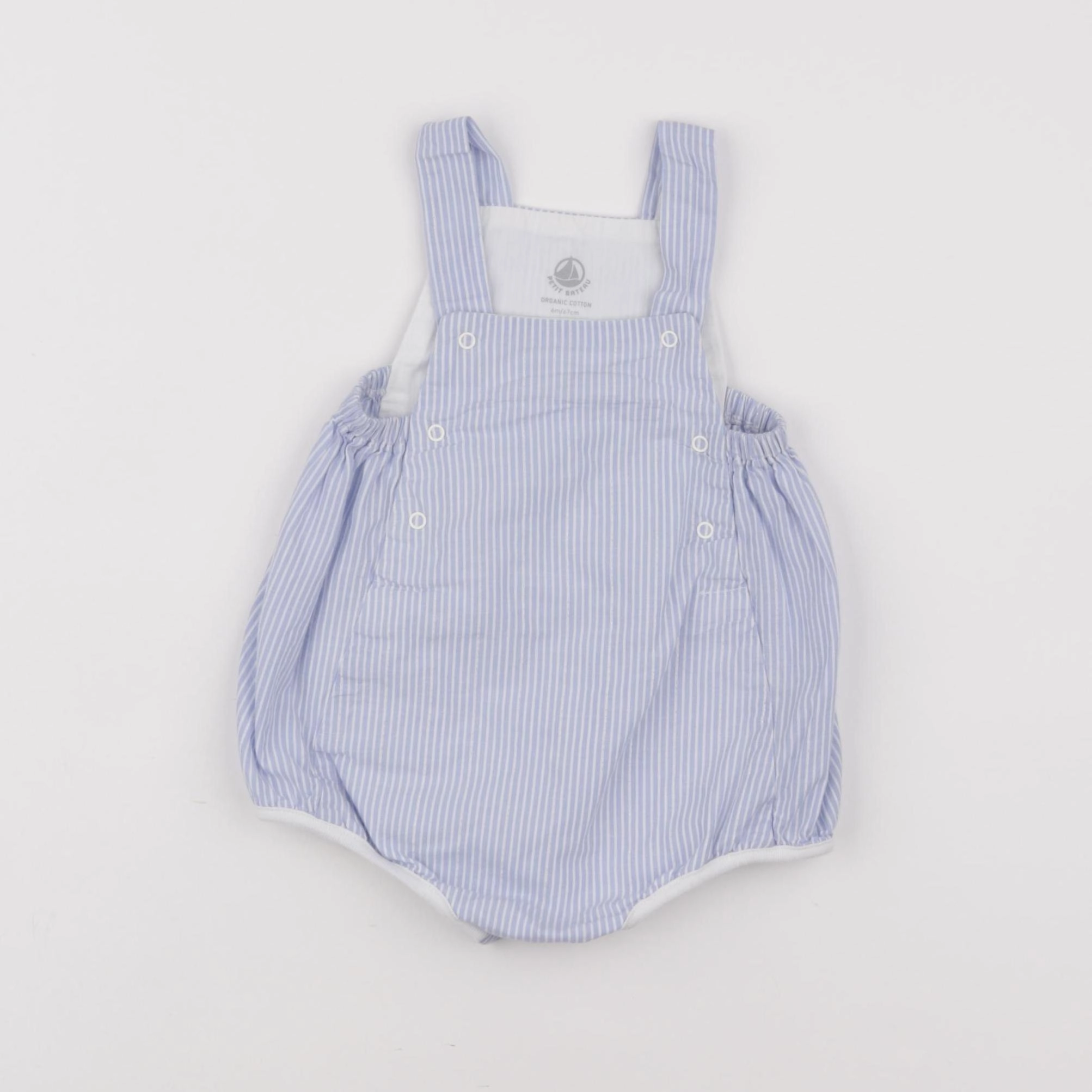 Petit Bateau - salopette bleu - 6 mois