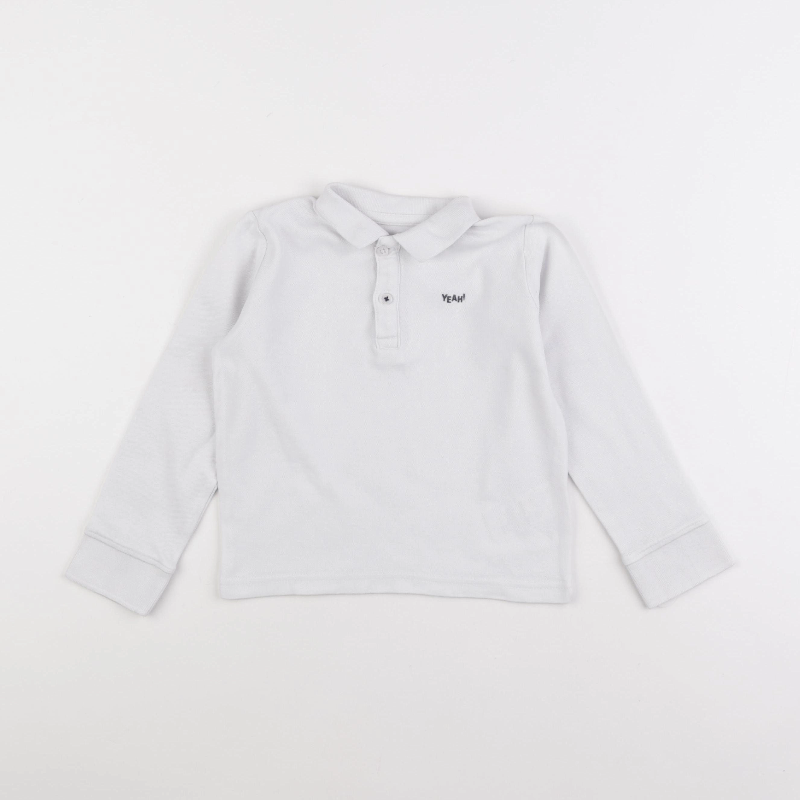 Vertbaudet - polo blanc - 4 ans