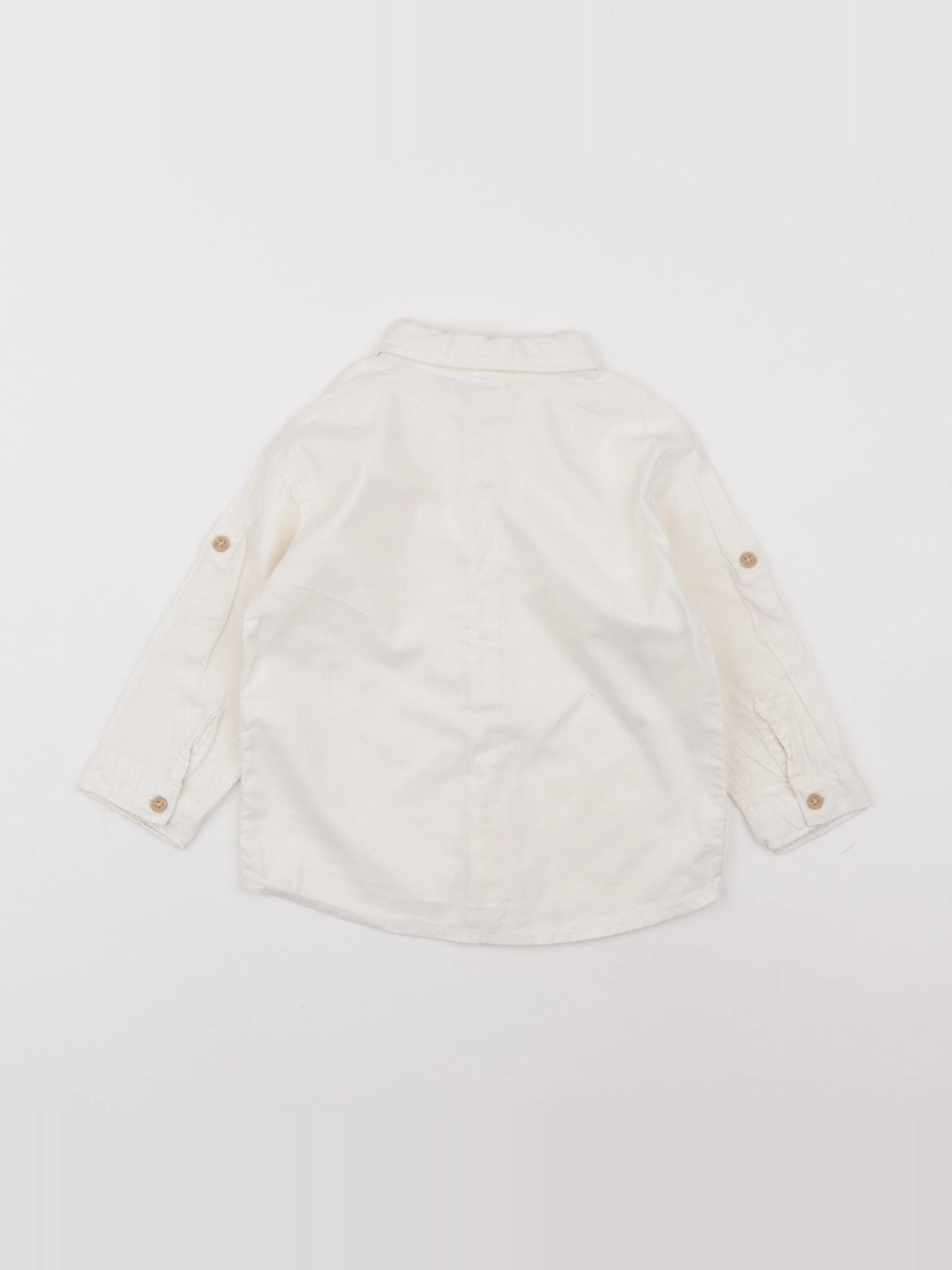 H&M - chemise blanc - 12/18 mois