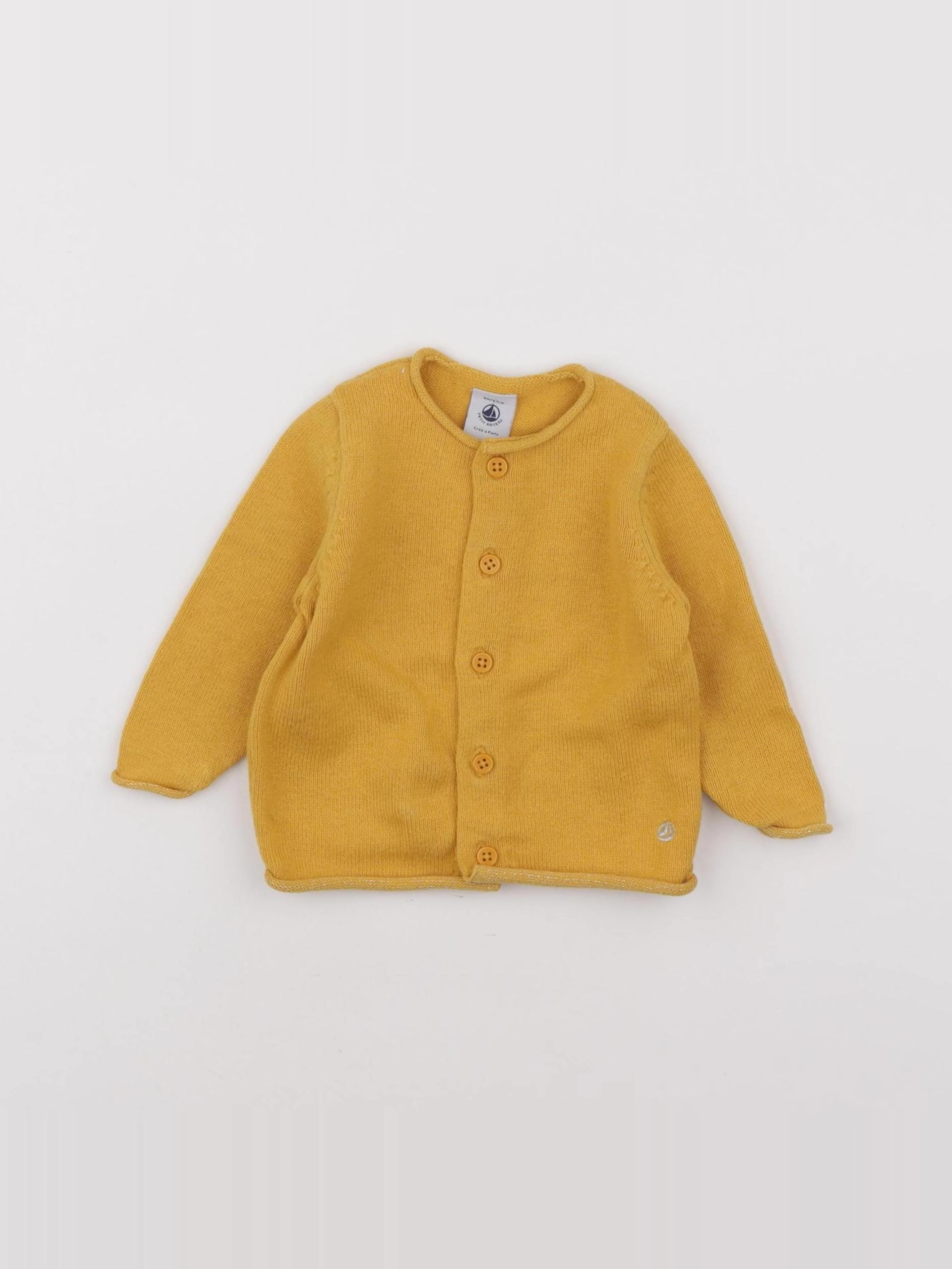 Petit Bateau - gilet jaune - 6 mois