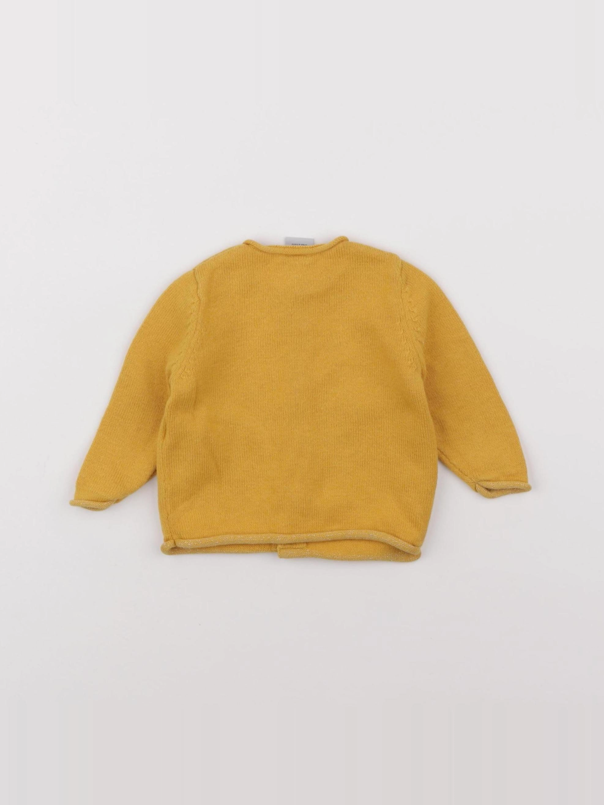 Petit Bateau - gilet jaune - 6 mois