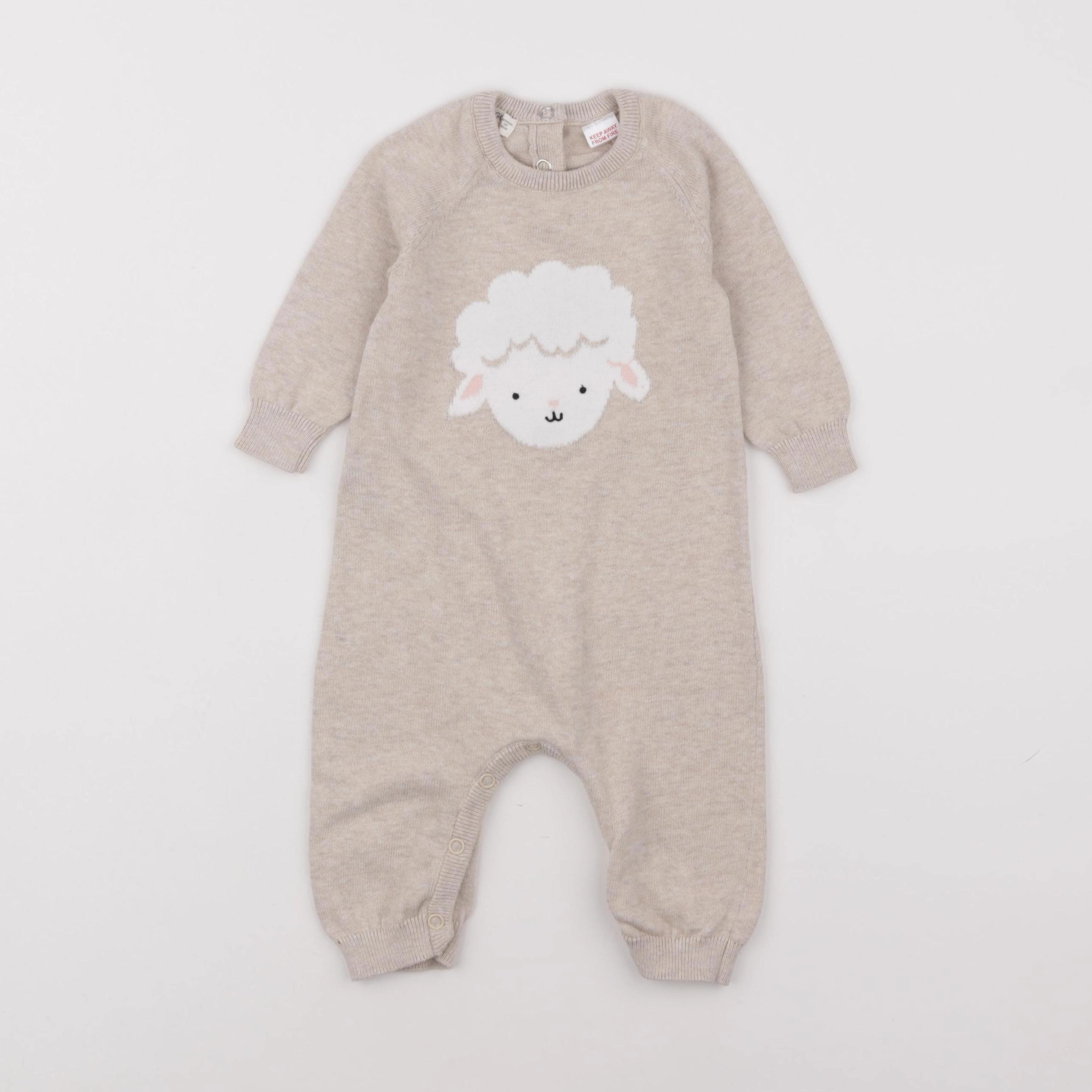 Mango - combinaison beige - 3/6 mois