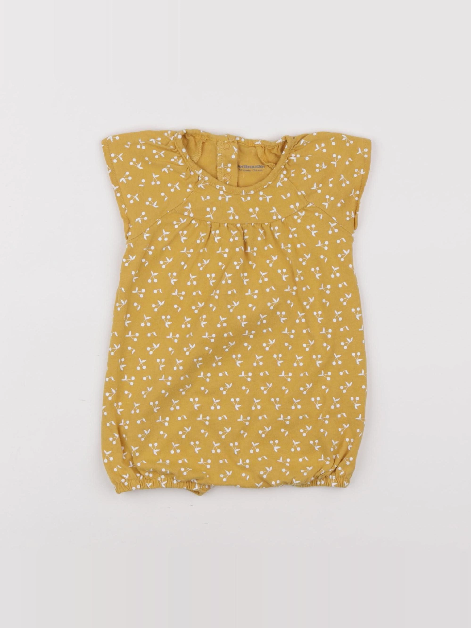 Vertbaudet - combinaison jaune - 12 mois