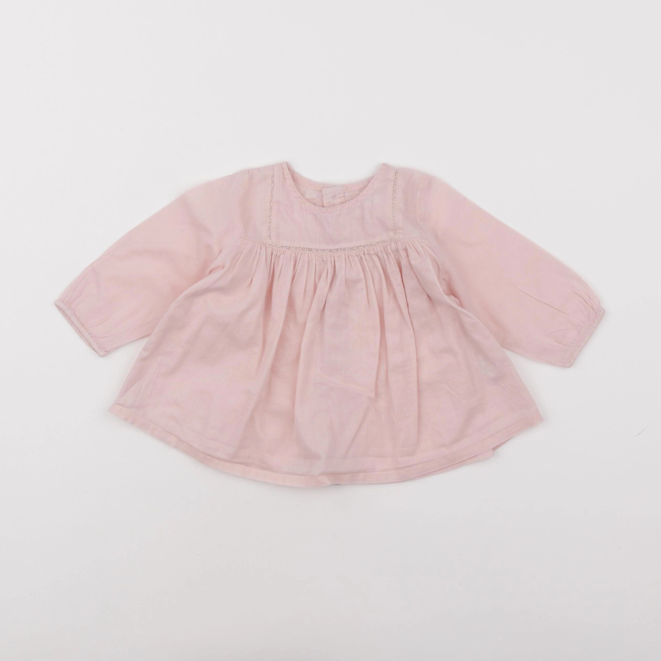 Boutchou - blouse rose - 9 mois