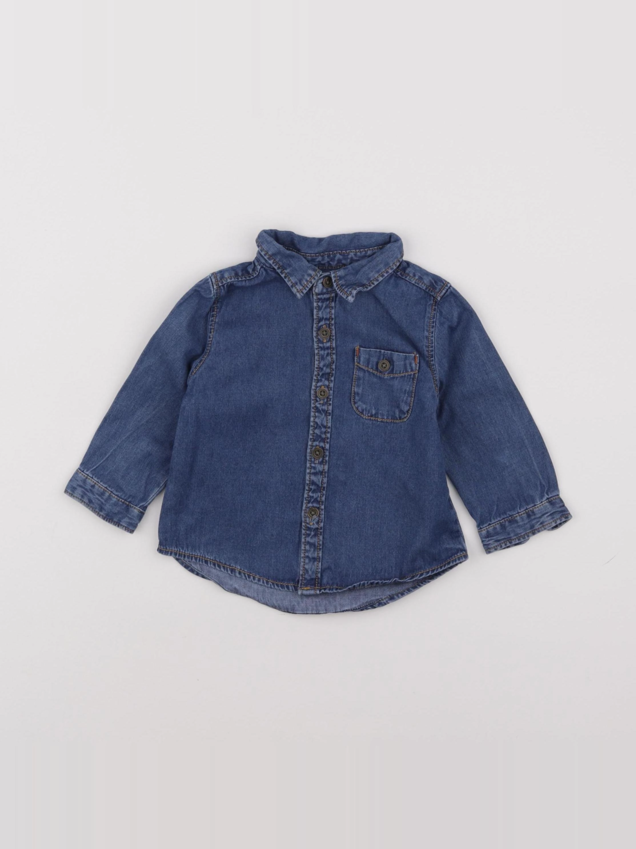 Zara - chemise bleu - 3/6 mois