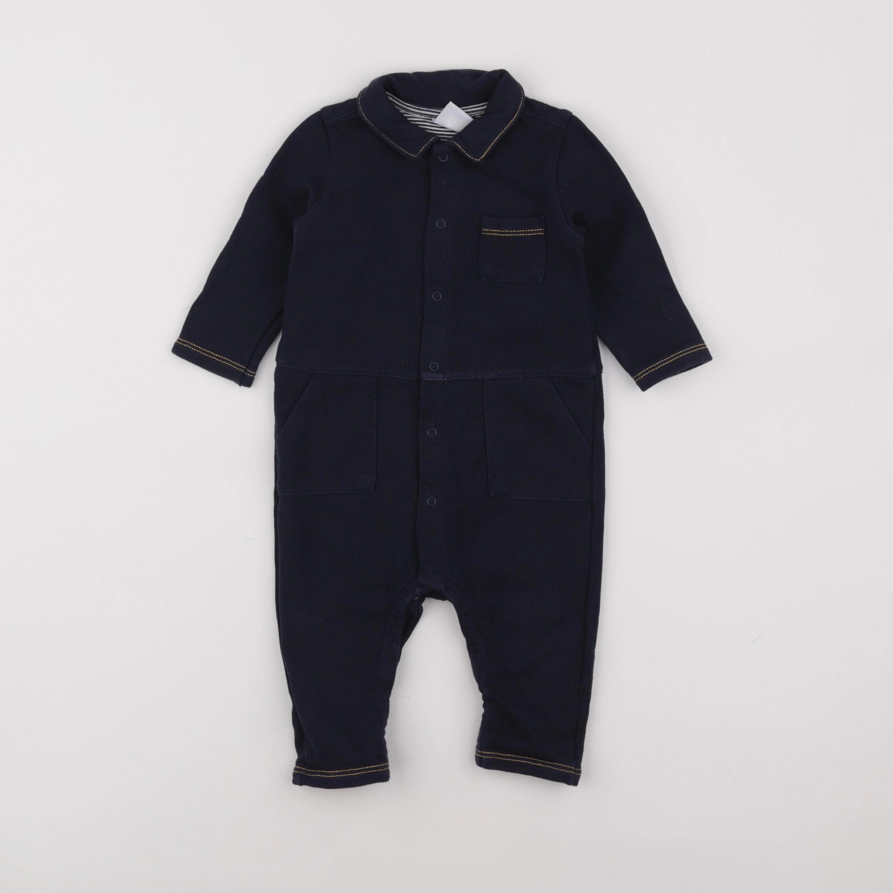 Petit Bateau - combinaison bleu - 12 mois