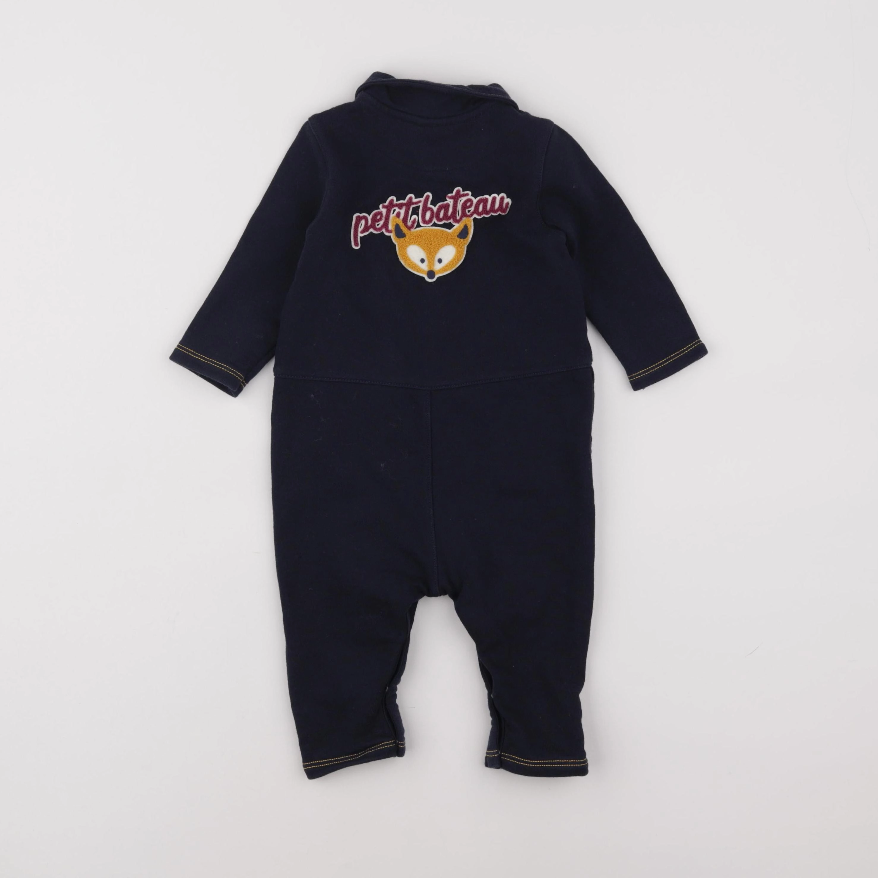 Petit Bateau - combinaison bleu - 12 mois