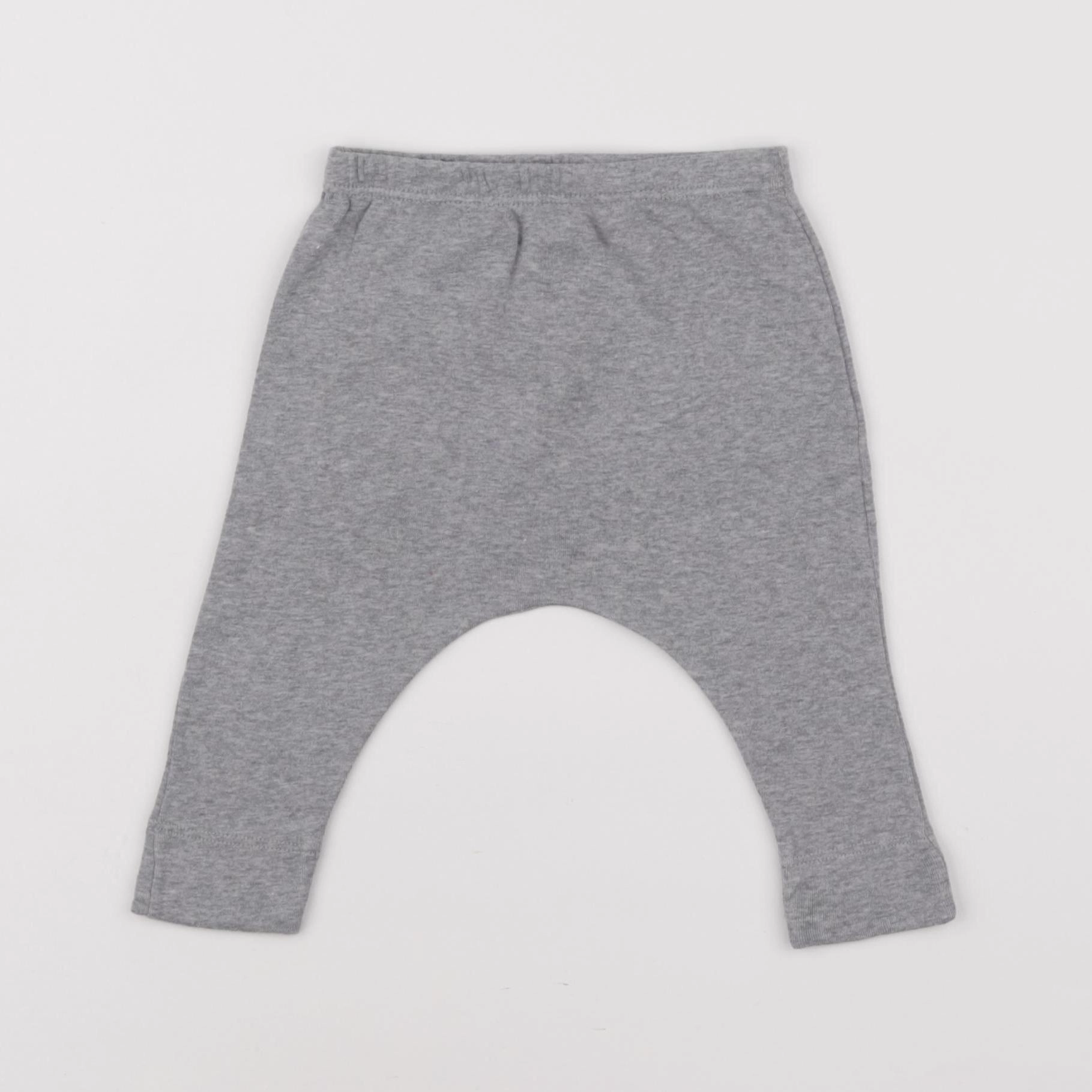Petit Bateau - sarouel gris - 6 mois