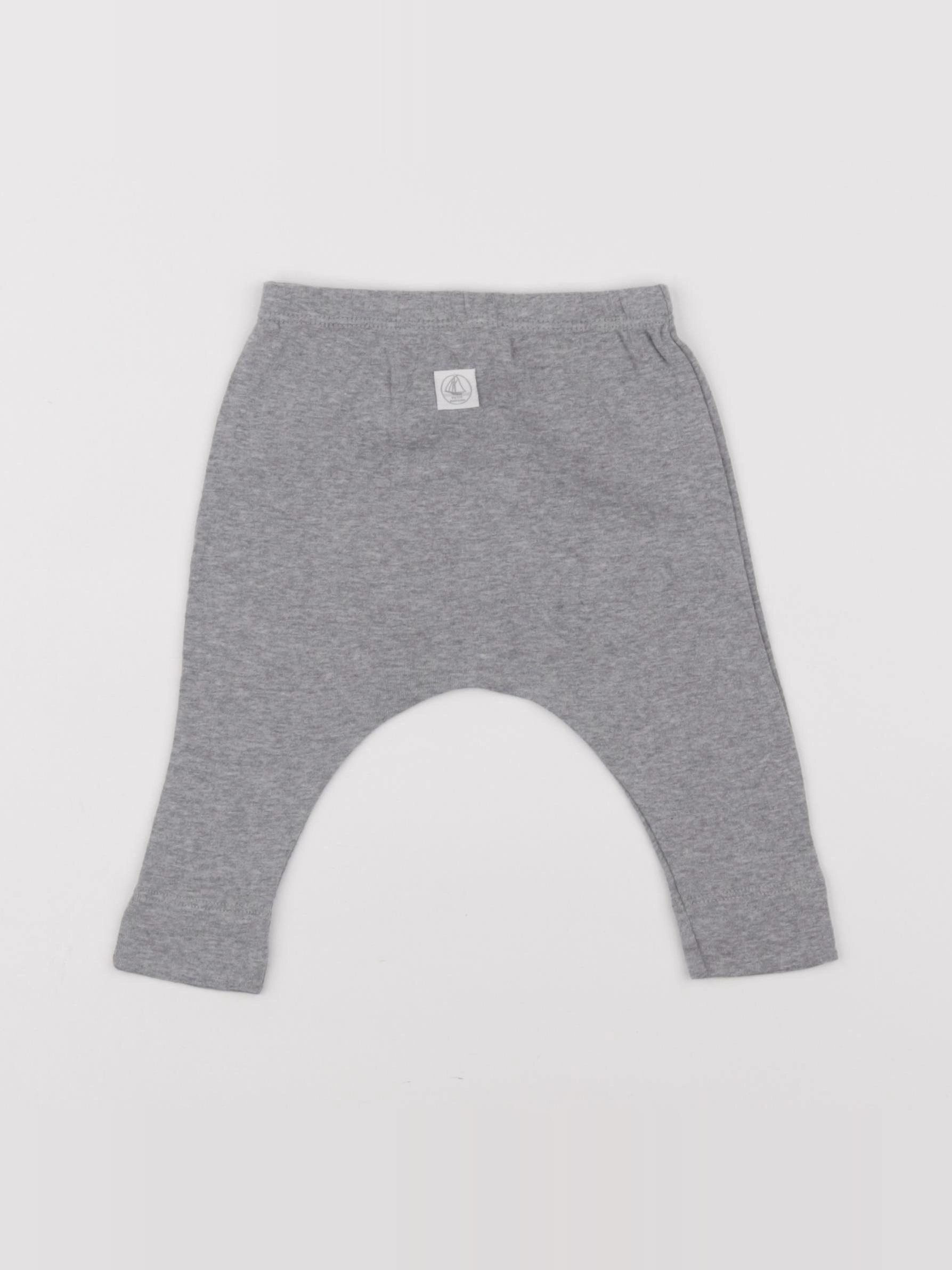 Petit Bateau - sarouel gris - 6 mois