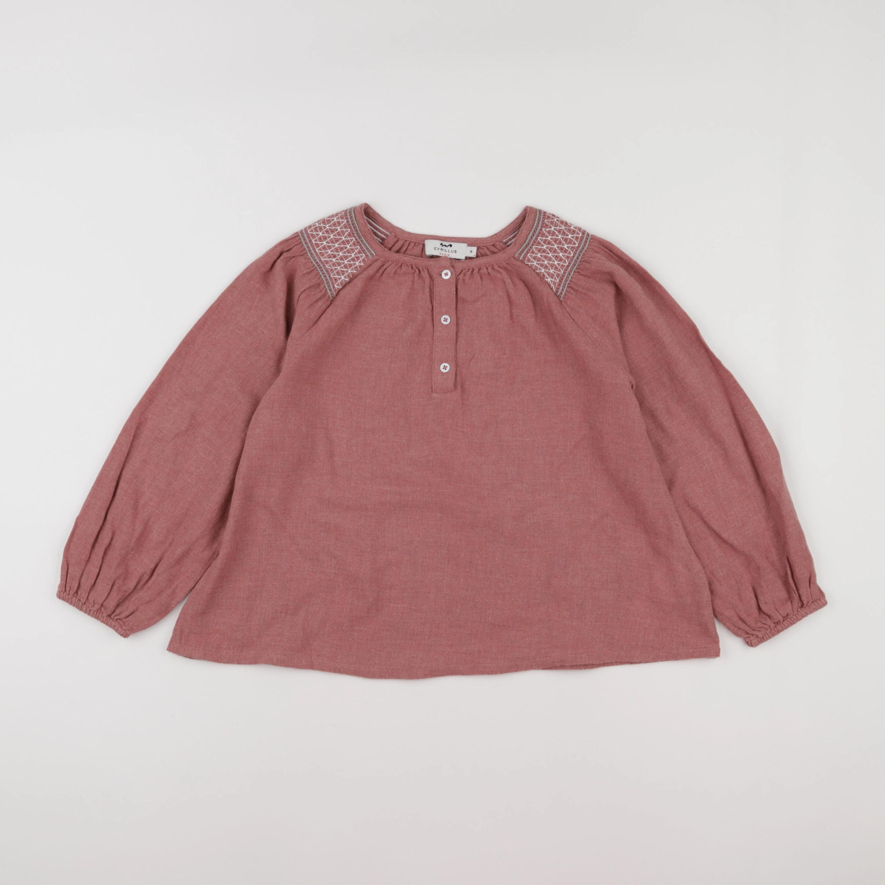 Cyrillus - blouse rose - 8 ans