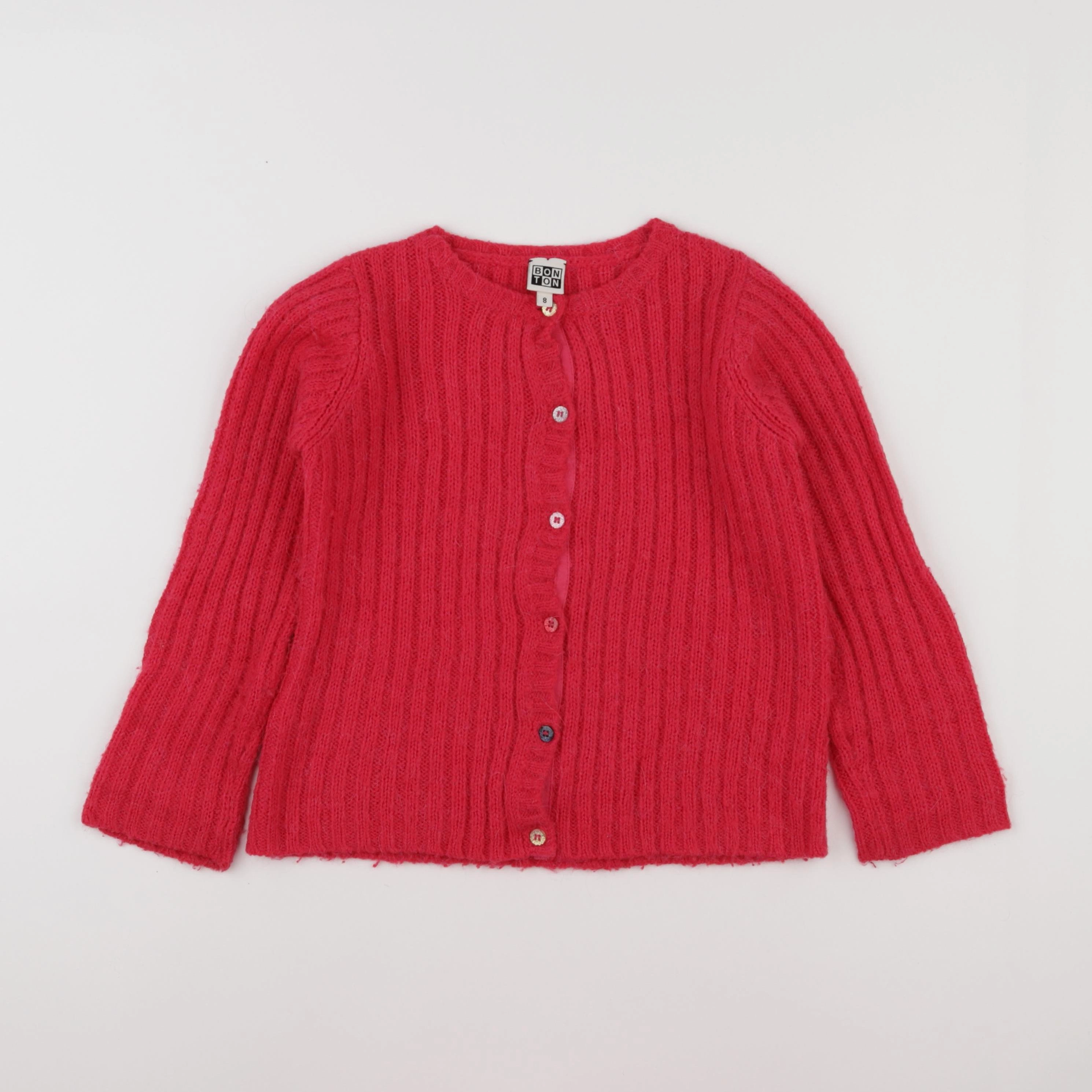 Bonton - gilet rose - 8 ans