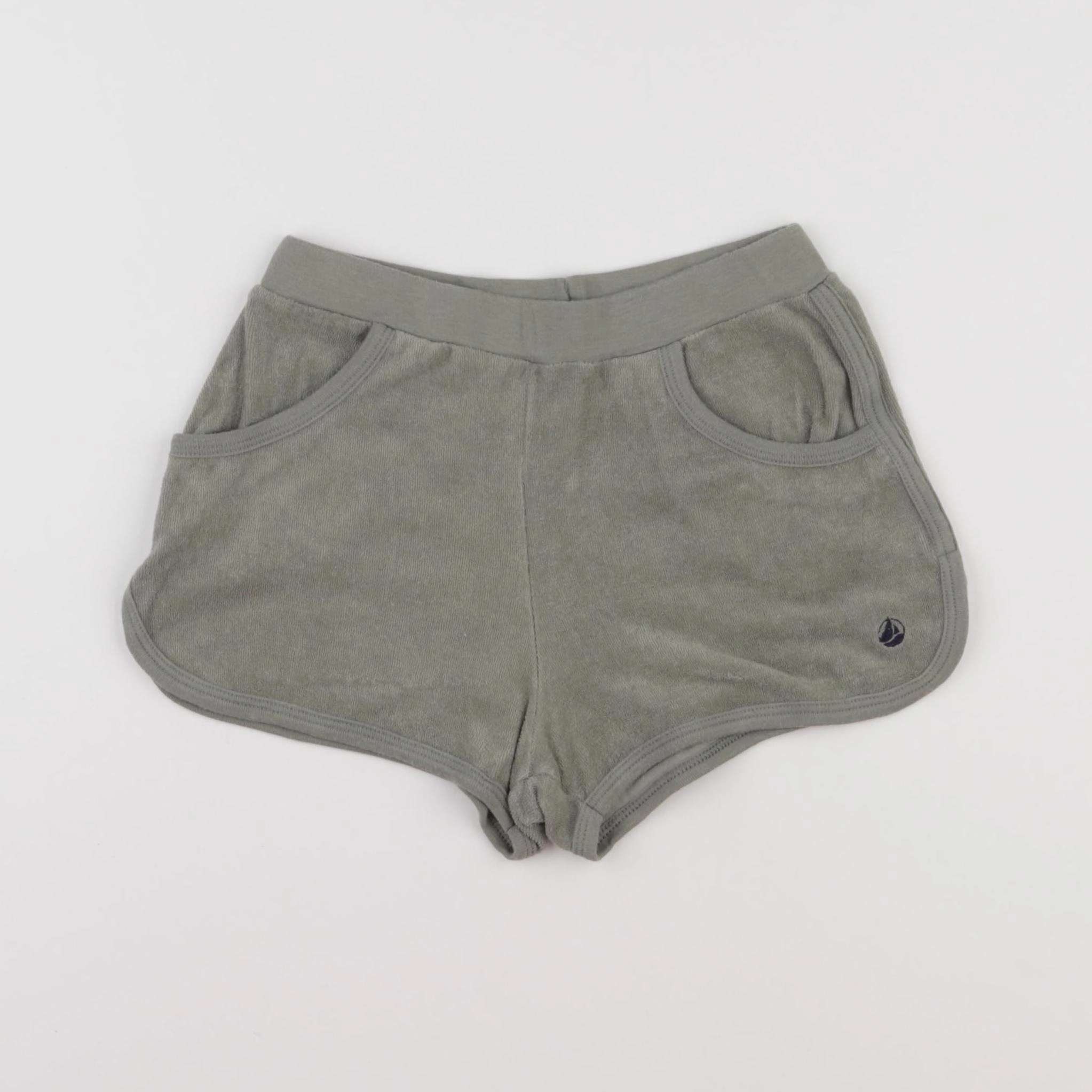 Petit Bateau - short éponge vert - 8 ans