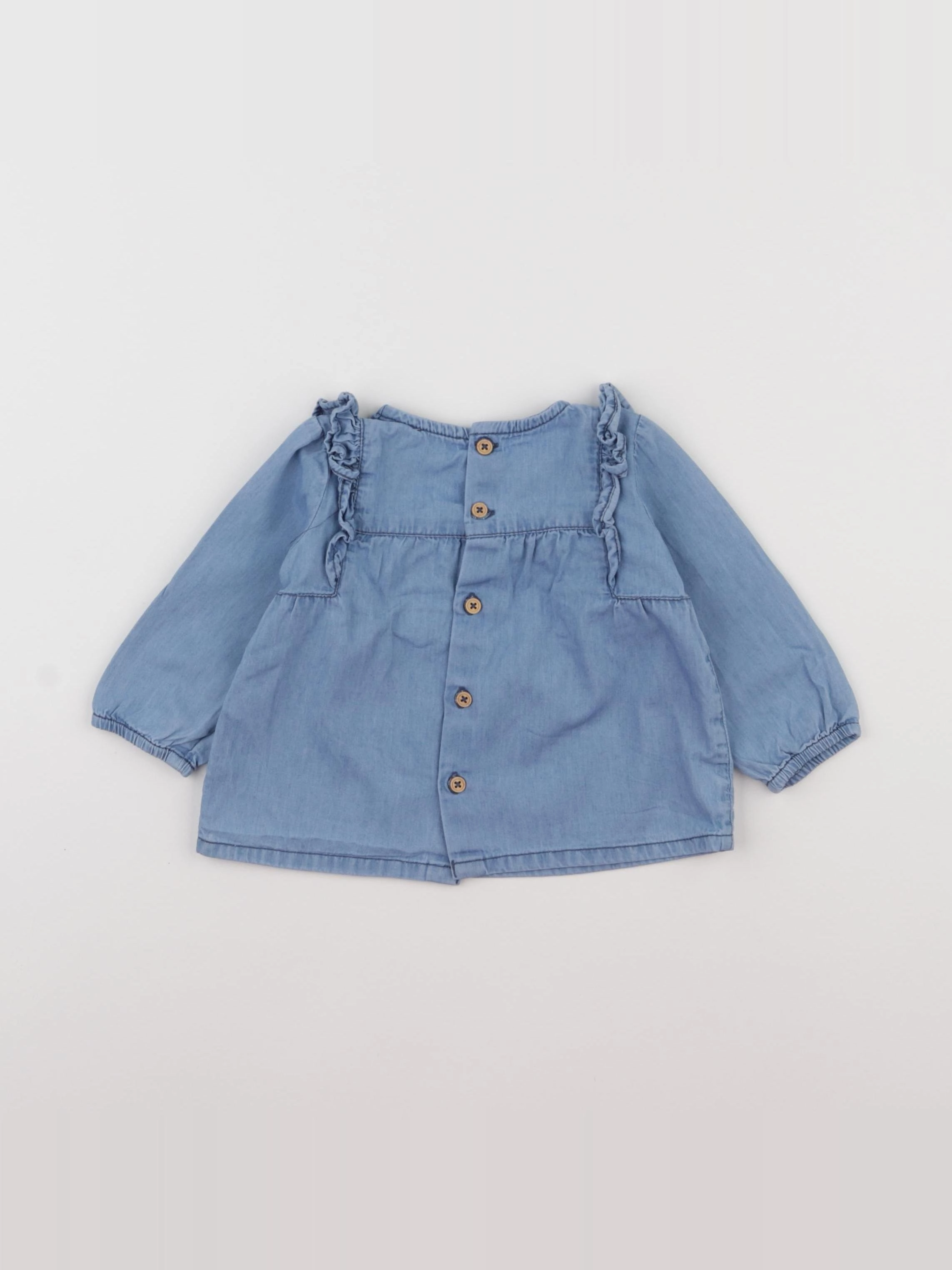 Boutchou - blouse bleu - 6 mois