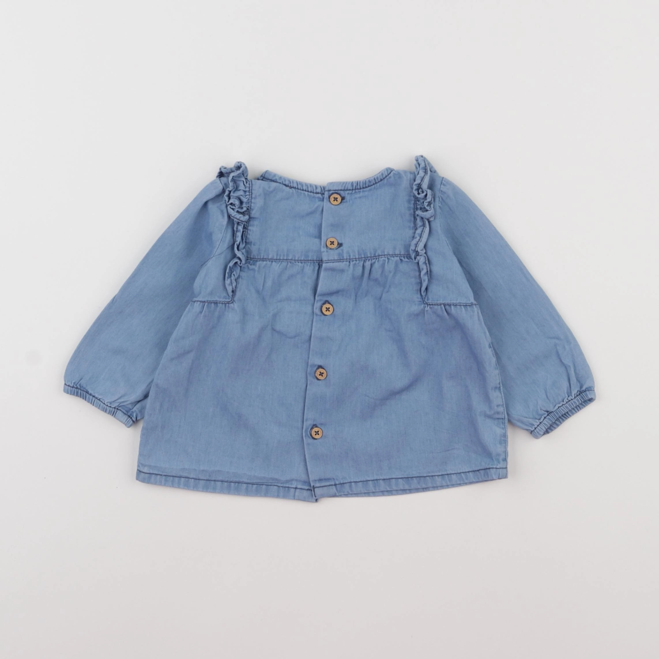 Boutchou - blouse bleu - 6 mois