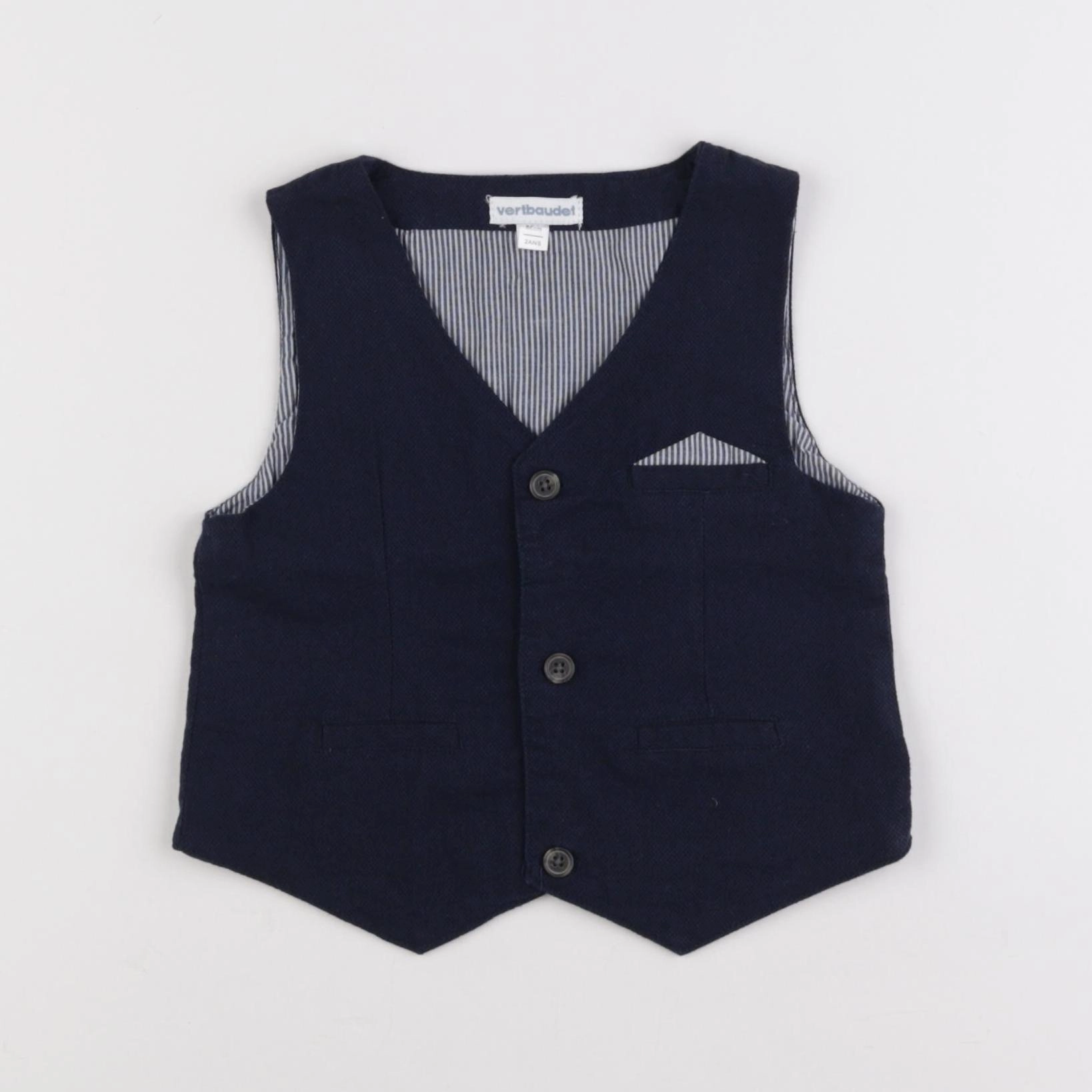 Vertbaudet - gilet bleu - 2 ans