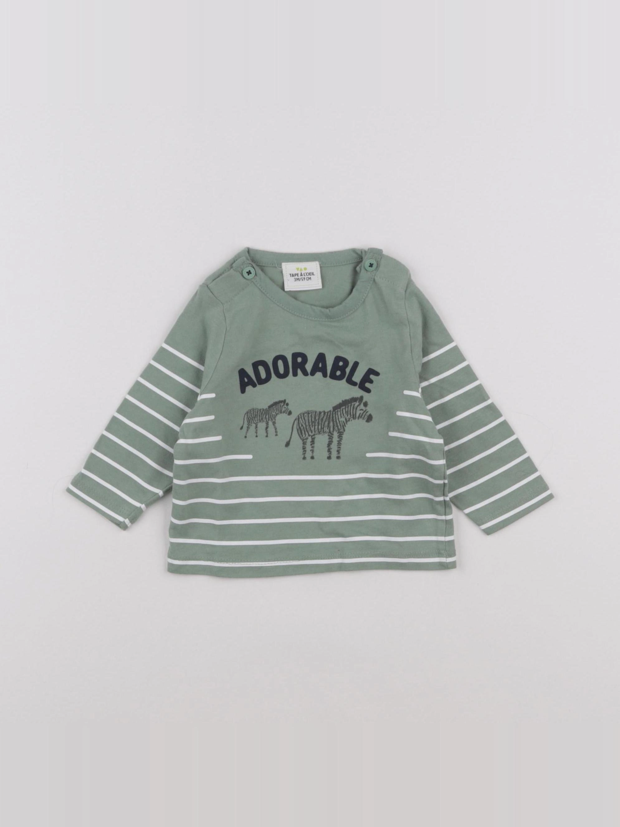 Tape à l'oeil - tee-shirt vert - 3 mois