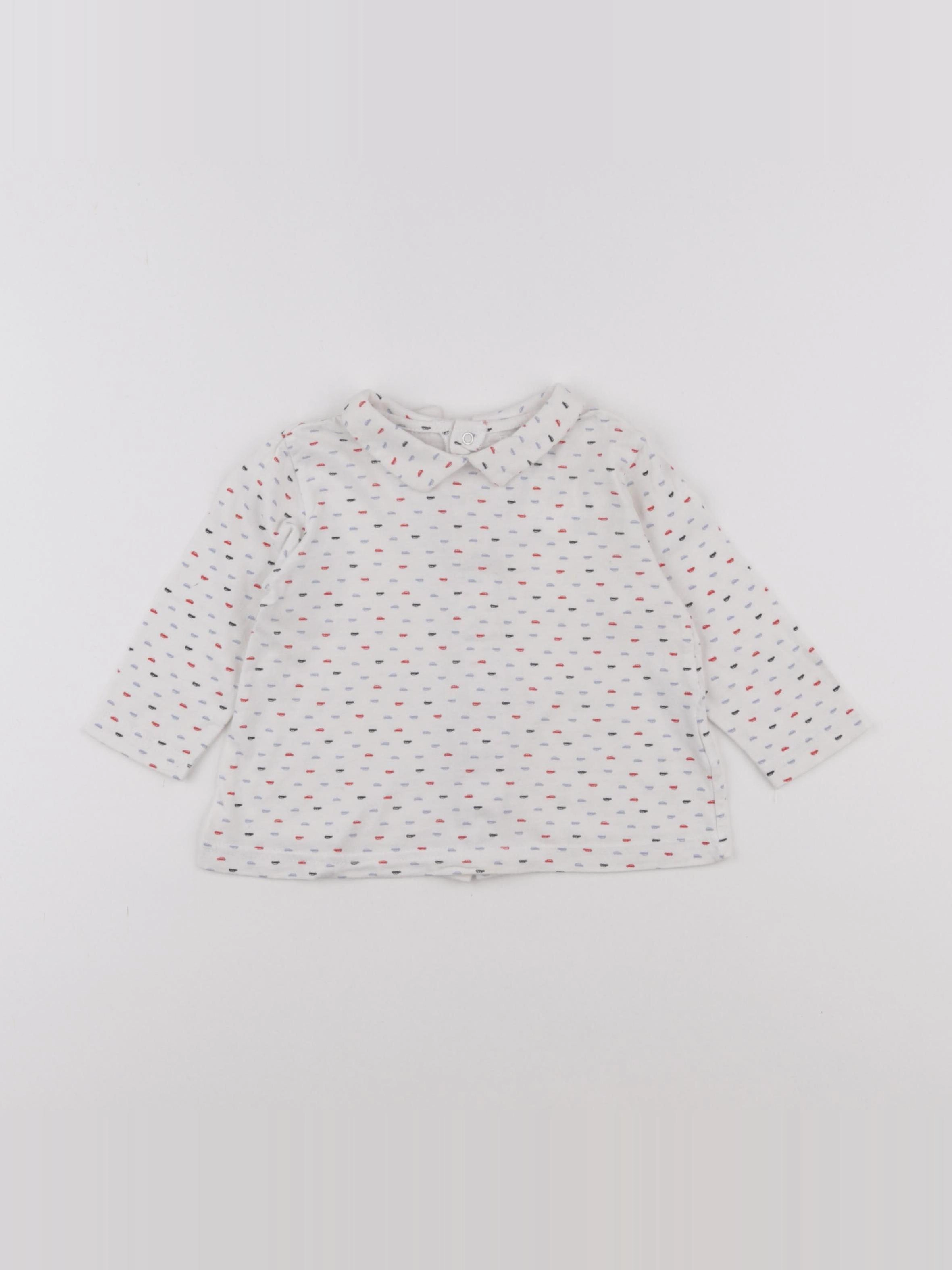 Boutchou - polo blanc, multicolore - 12 mois