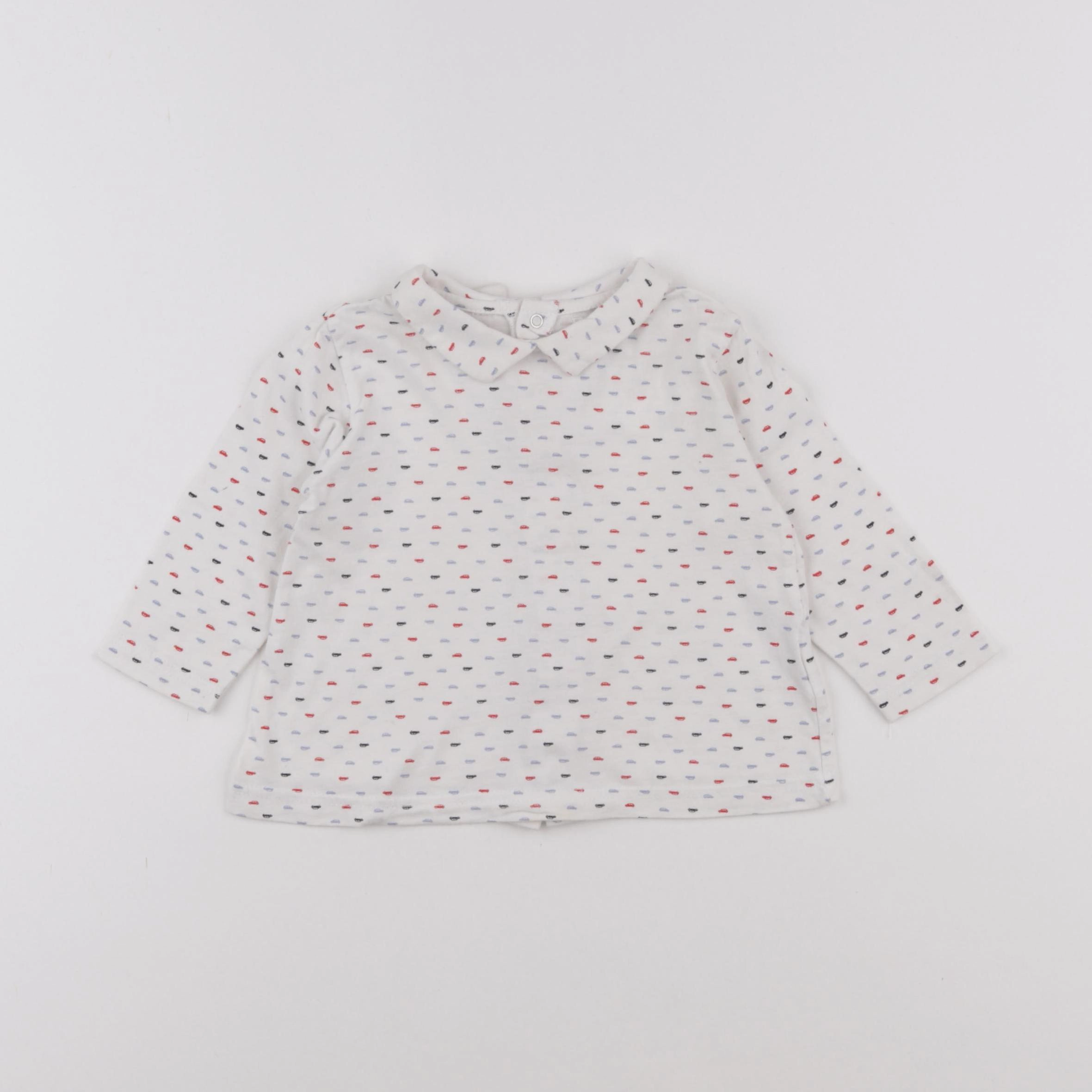 Boutchou - polo blanc, multicolore - 12 mois
