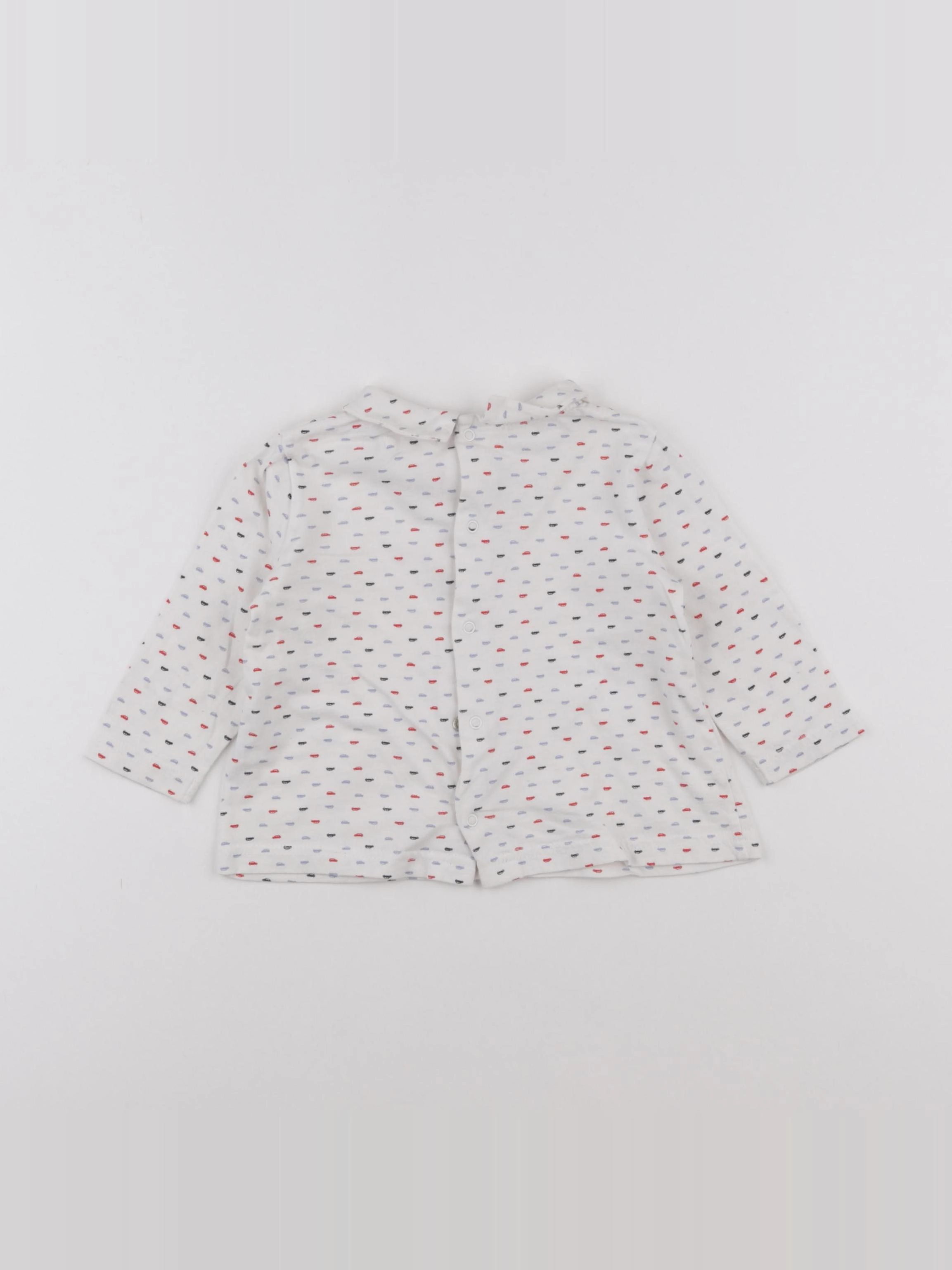 Boutchou - polo blanc, multicolore - 12 mois