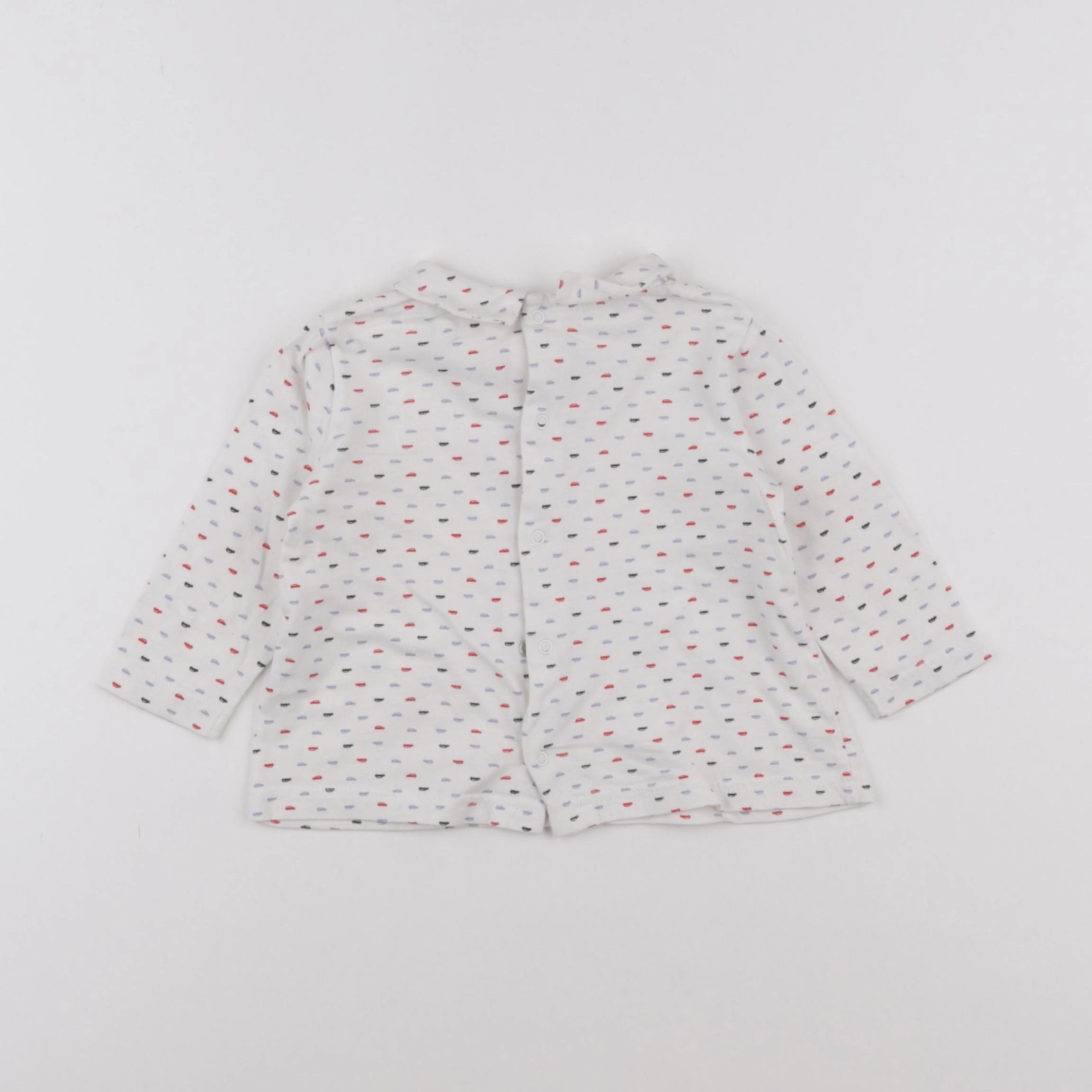 Boutchou - polo blanc, multicolore - 12 mois