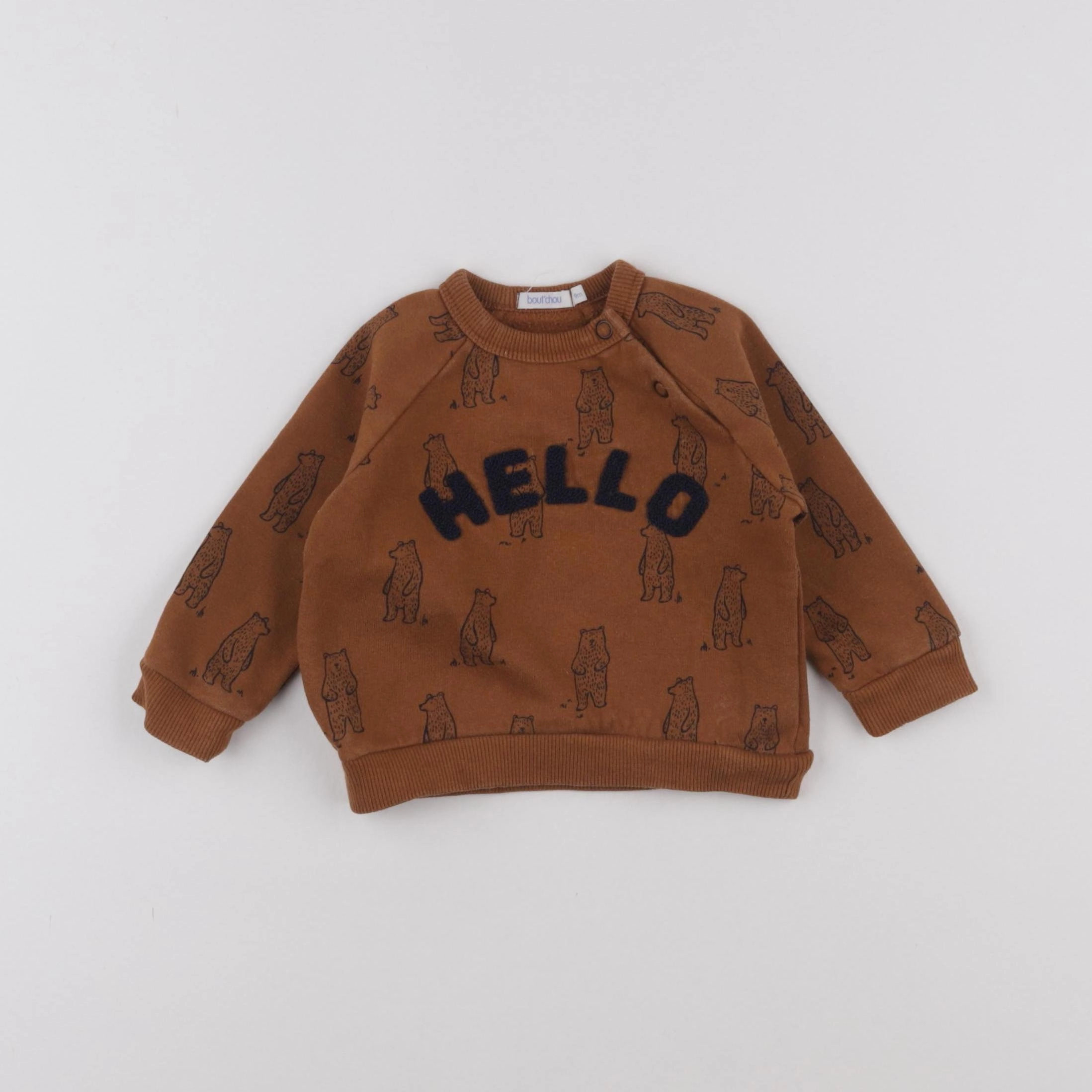 Boutchou - sweat marron - 9 mois