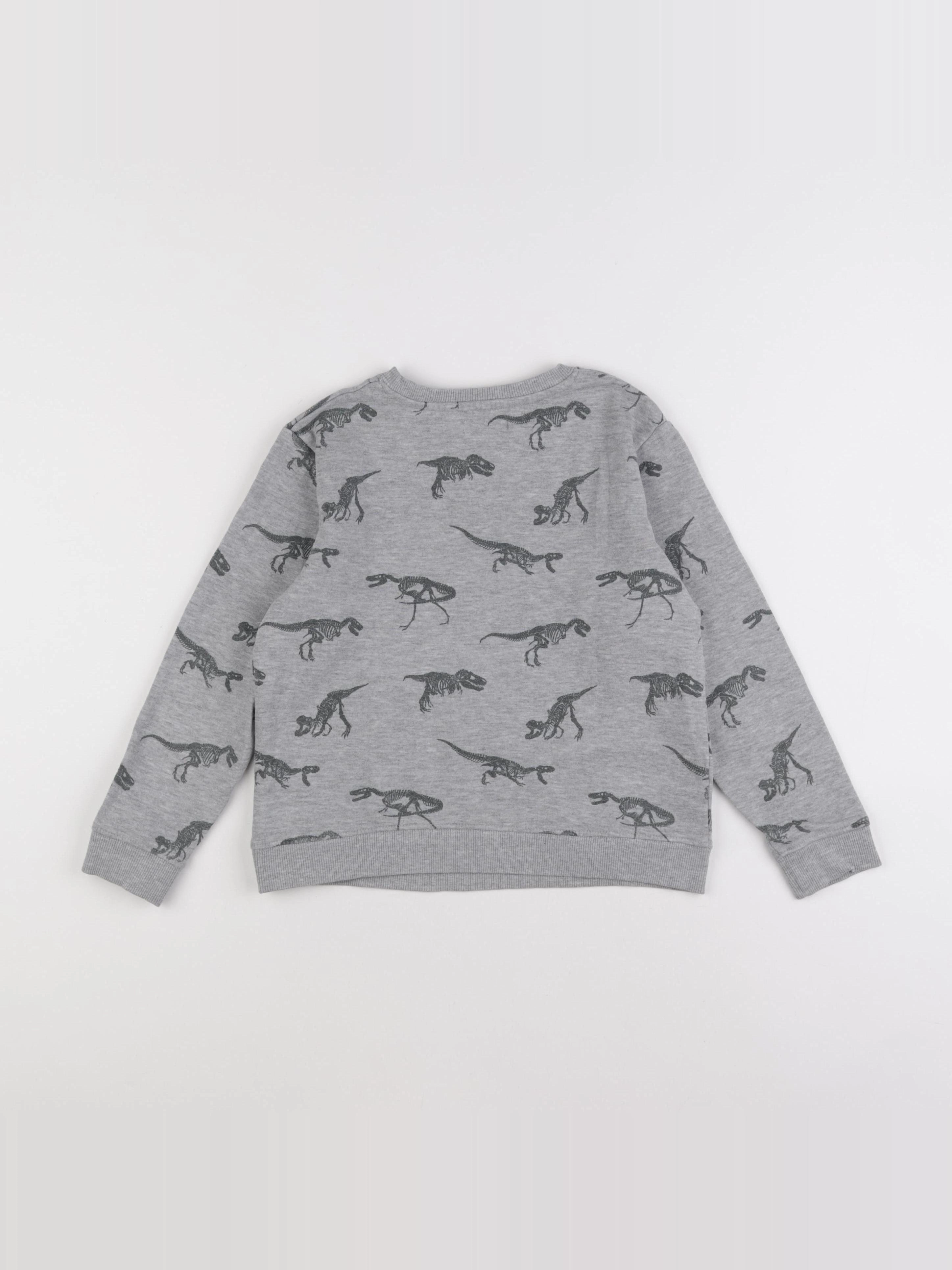 Vertbaudet - sweat gris - 8 ans