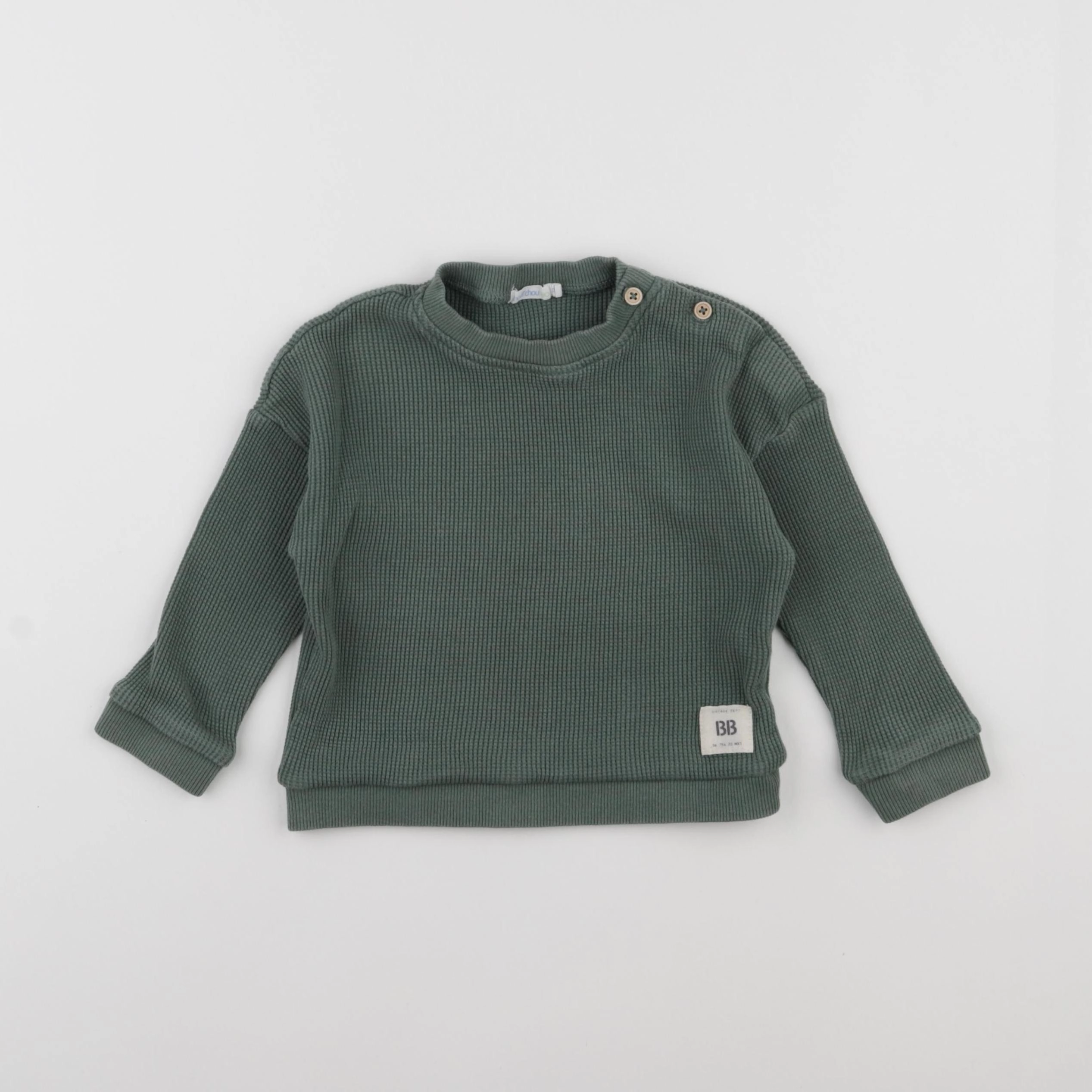 Boutchou - pull vert - 24 mois