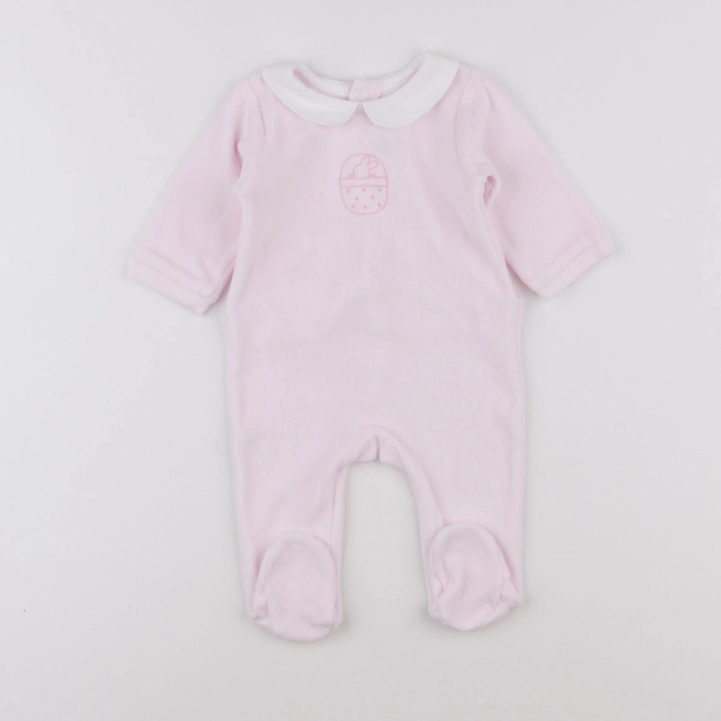 Jacadi - pyjama velours rose - 3 mois