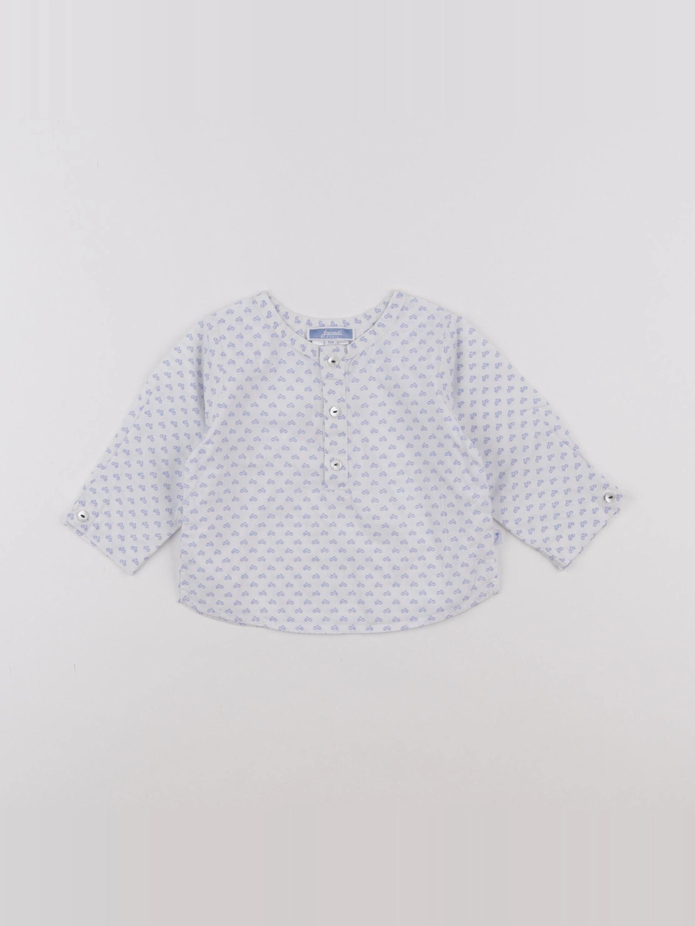 Jacadi - blouse blanc, bleu - 6 mois