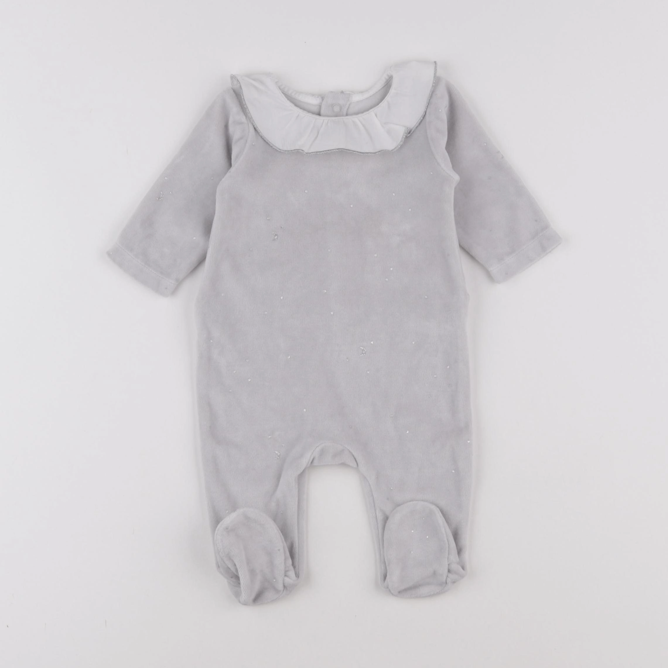 Jacadi - pyjama velours gris - 3 mois