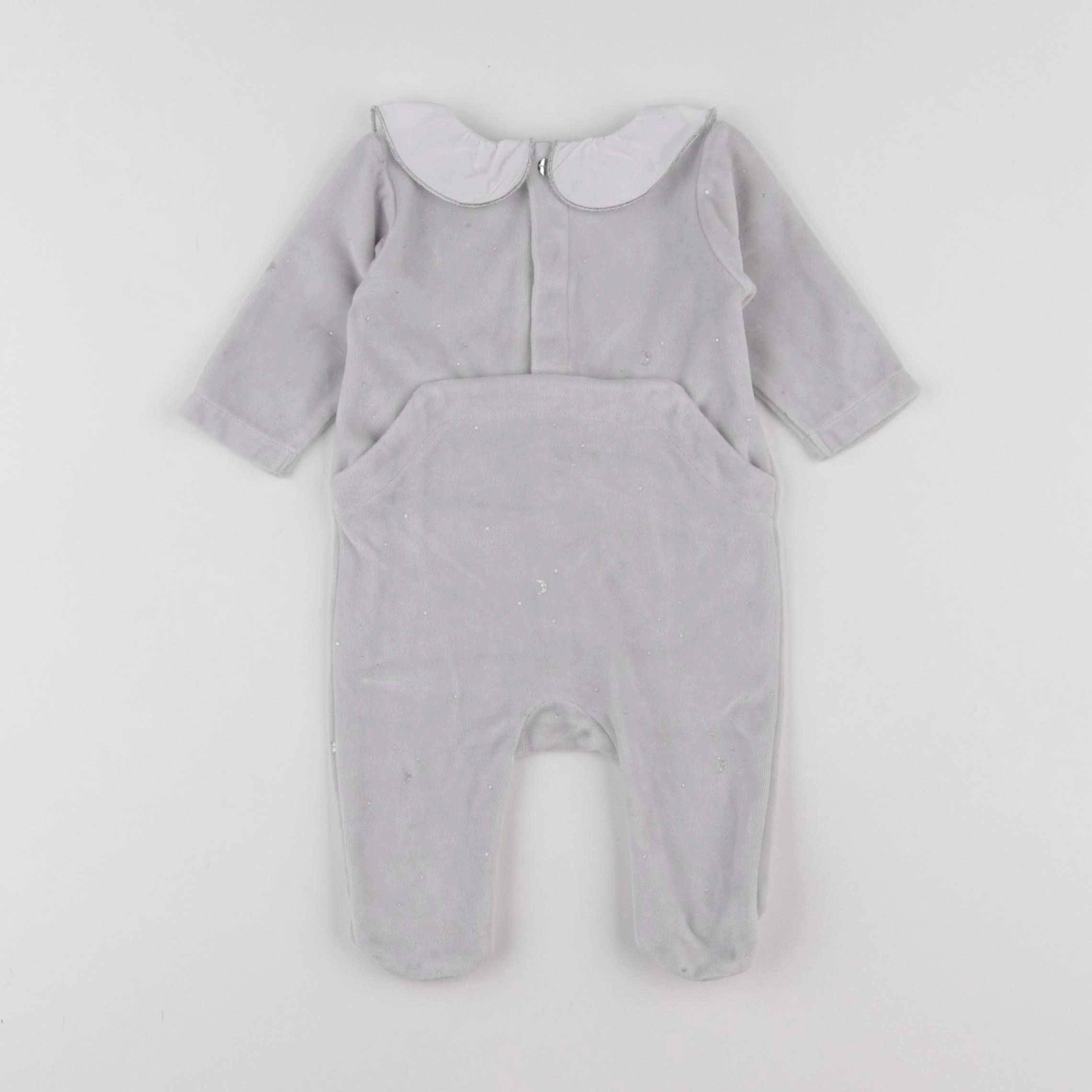 Jacadi - pyjama velours gris - 3 mois