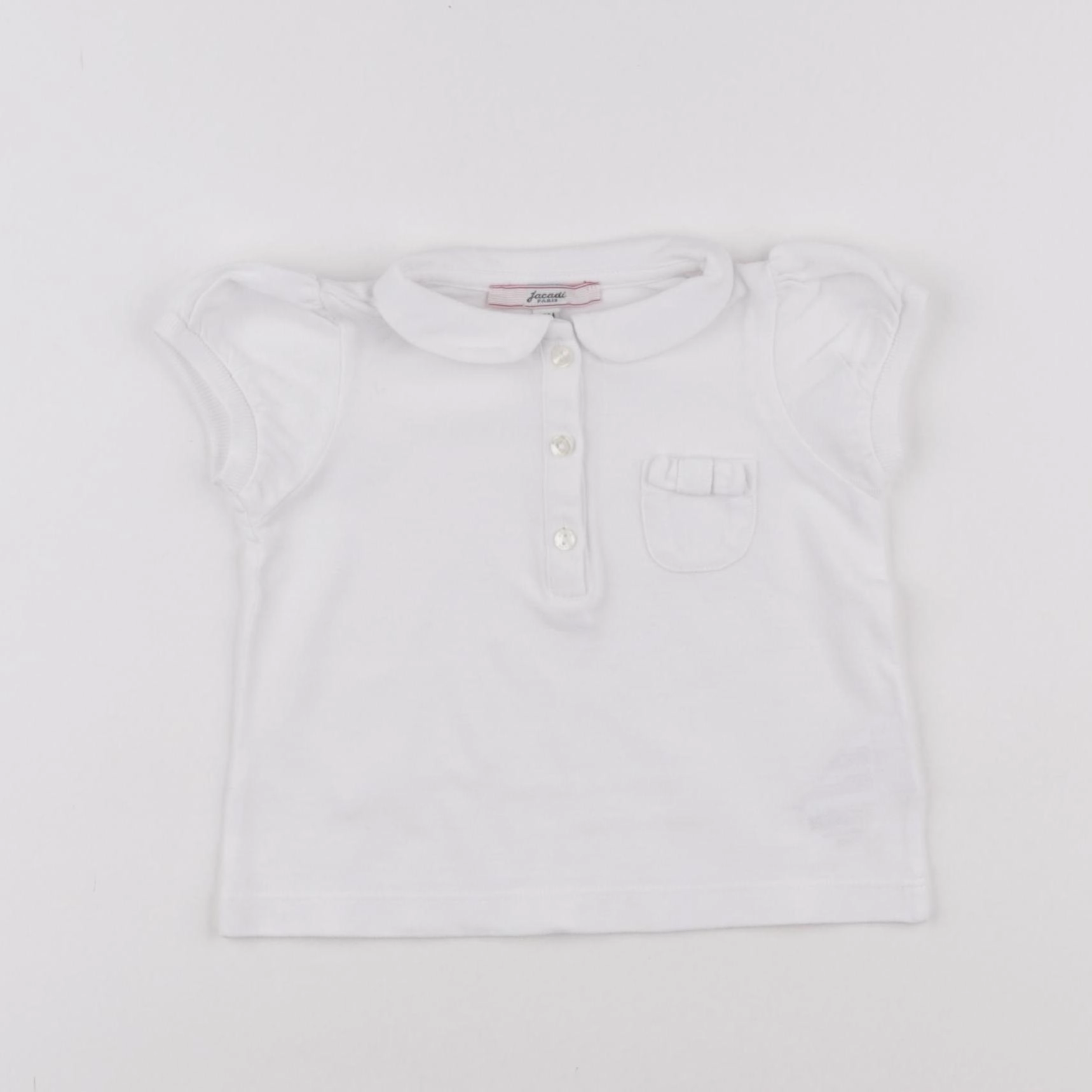 Jacadi - polo blanc - 12 mois