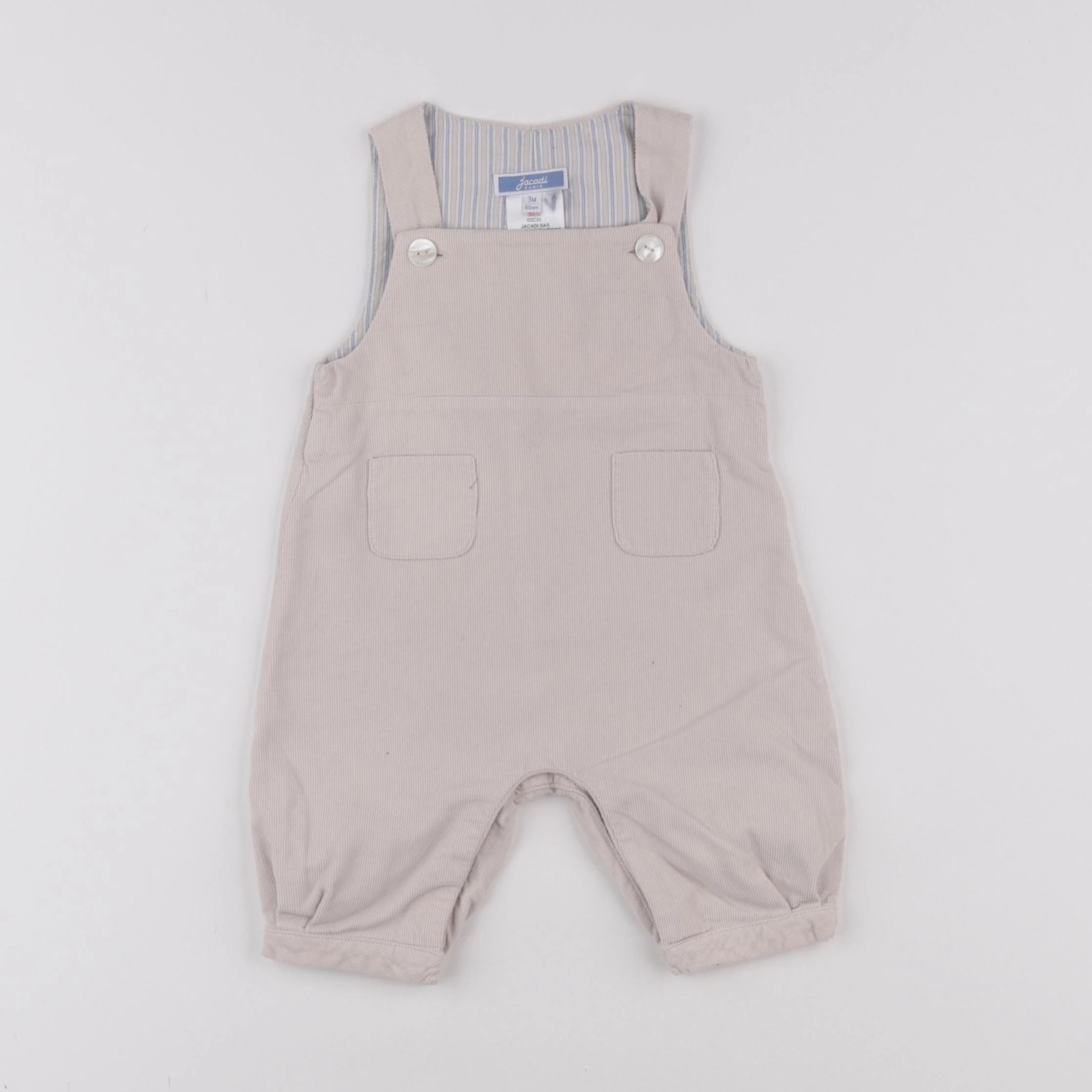 Jacadi - salopette beige - 3 mois