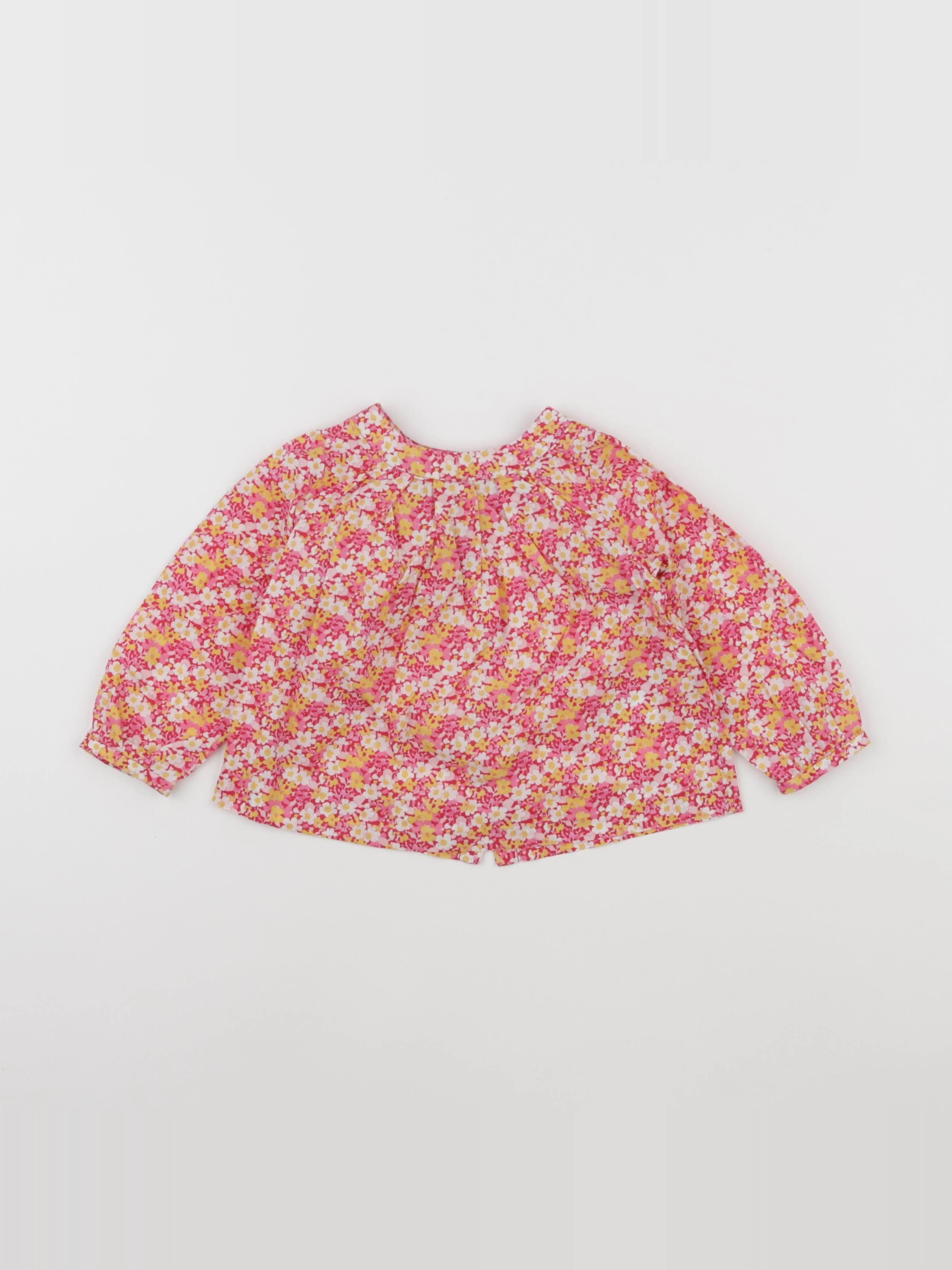 Jacadi - blouse liberty rose, jaune - 12 mois