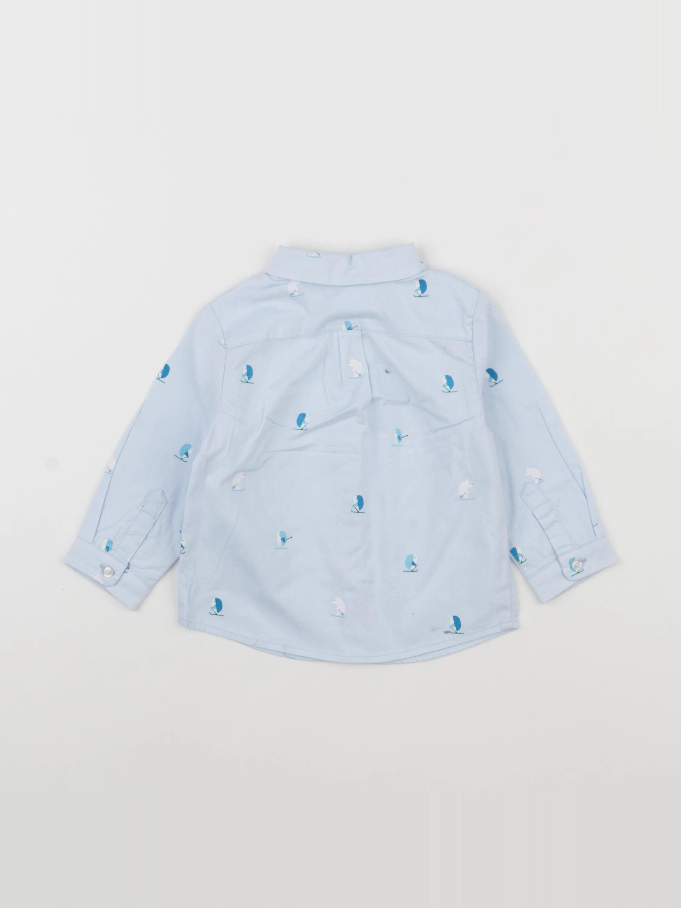 Jacadi - chemise bleu - 12 mois