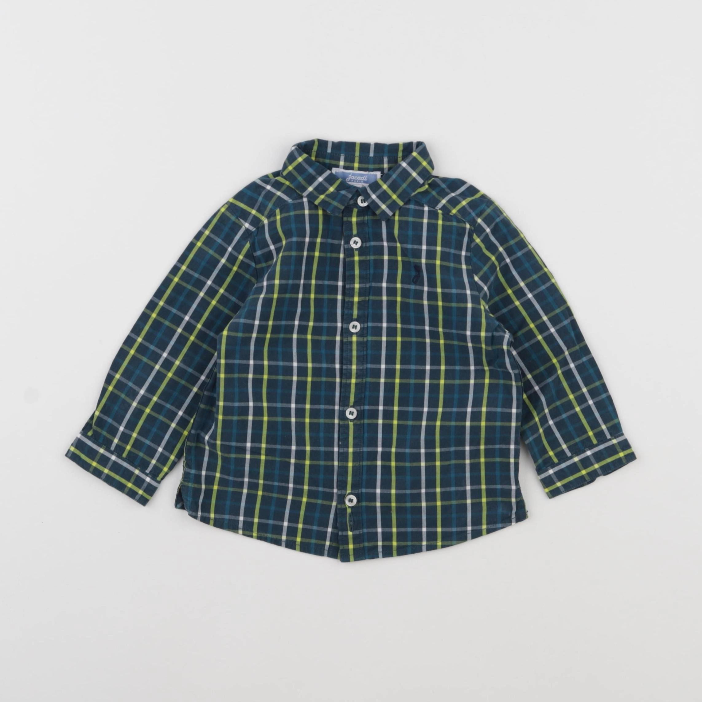 Jacadi - chemise bleu, vert - 12 mois