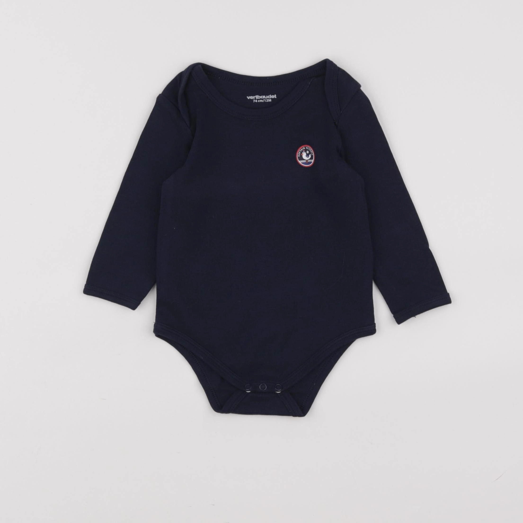 Vertbaudet - body bleu - 12 mois