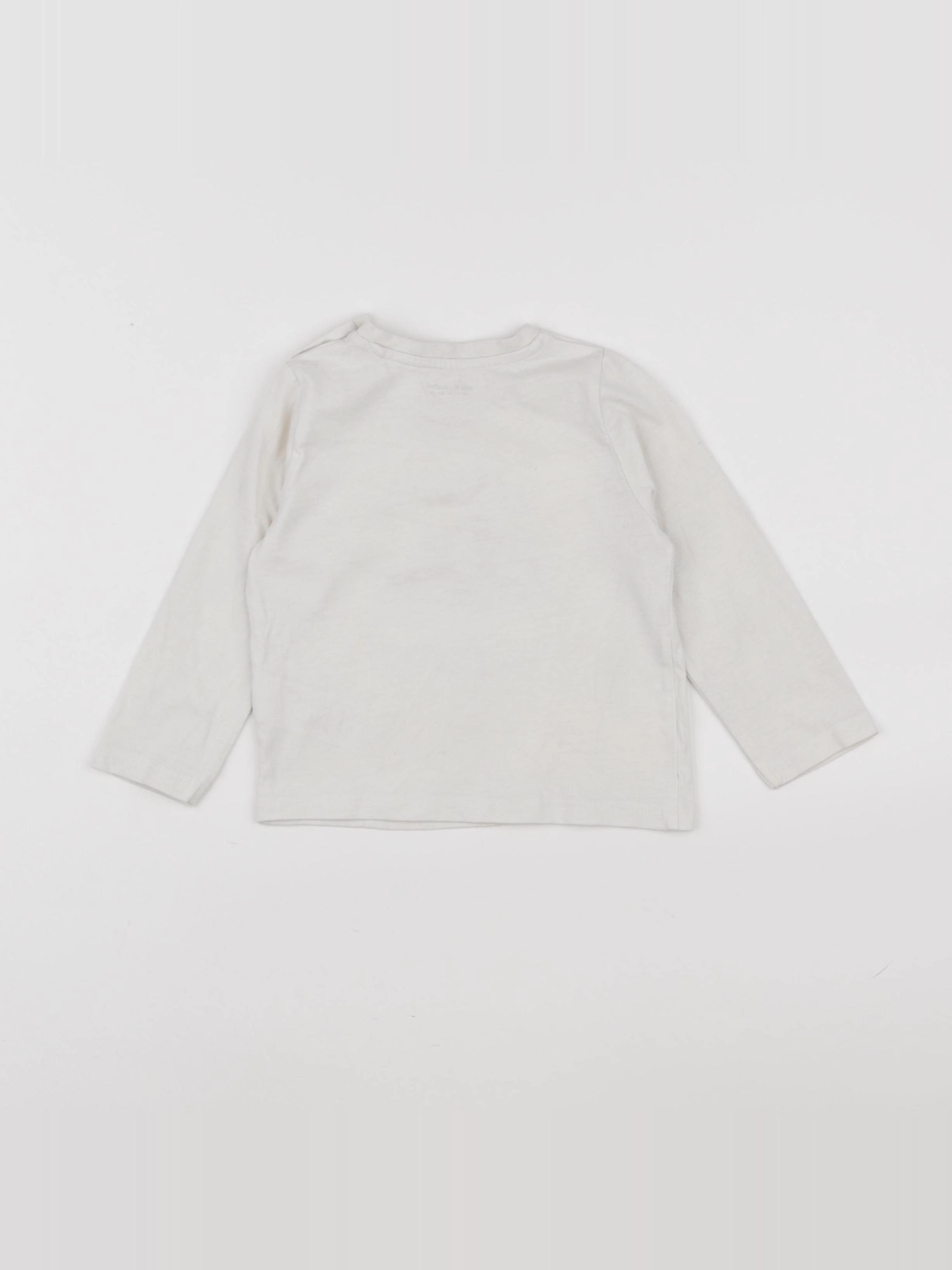 Vertbaudet - tee-shirt beige - 24 mois