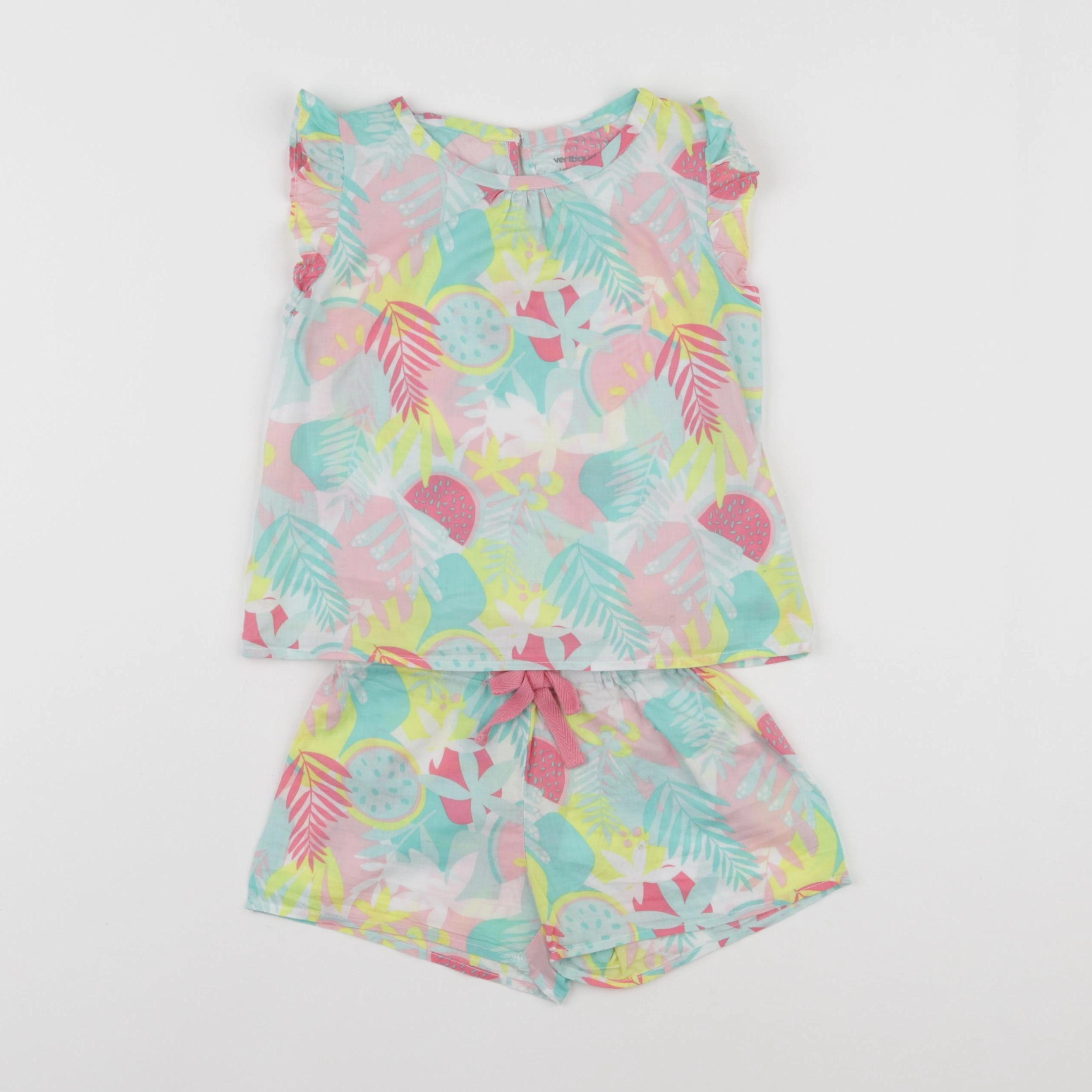 Vertbaudet - pyjama coton multicolore - 3 ans