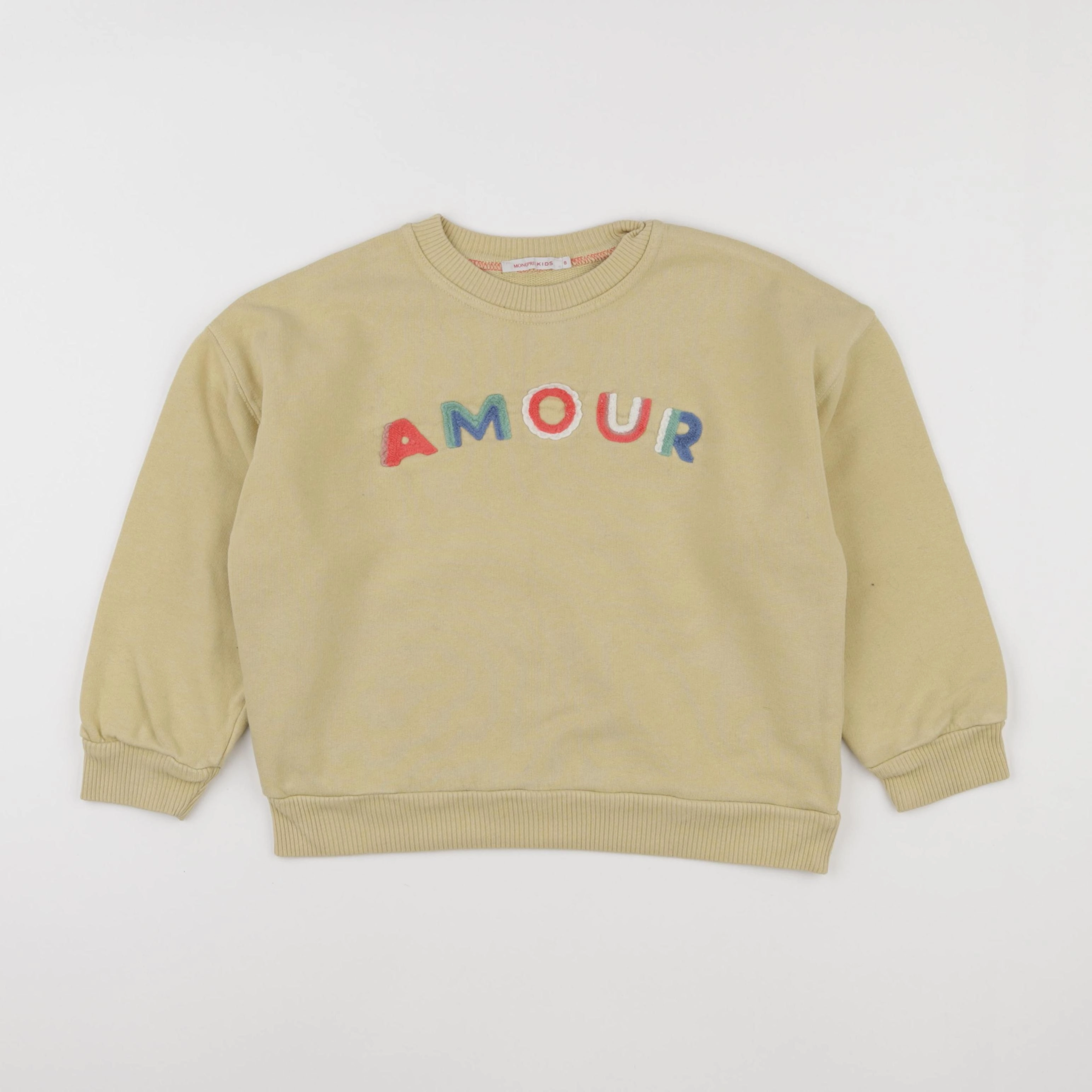 Monoprix - sweat jaune - 8 ans