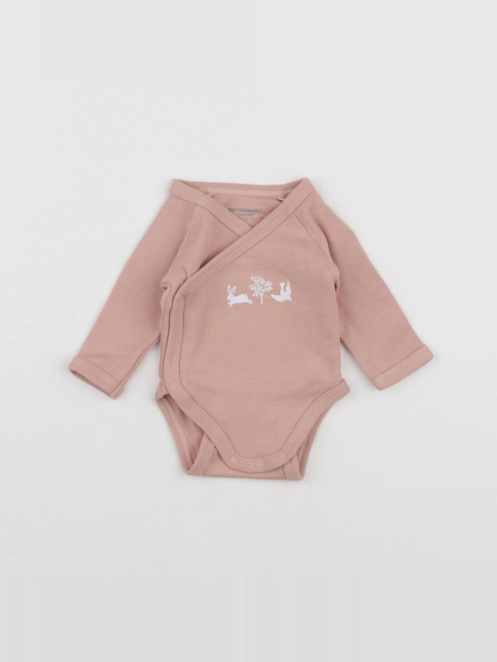 Vertbaudet - body rose - 0 mois