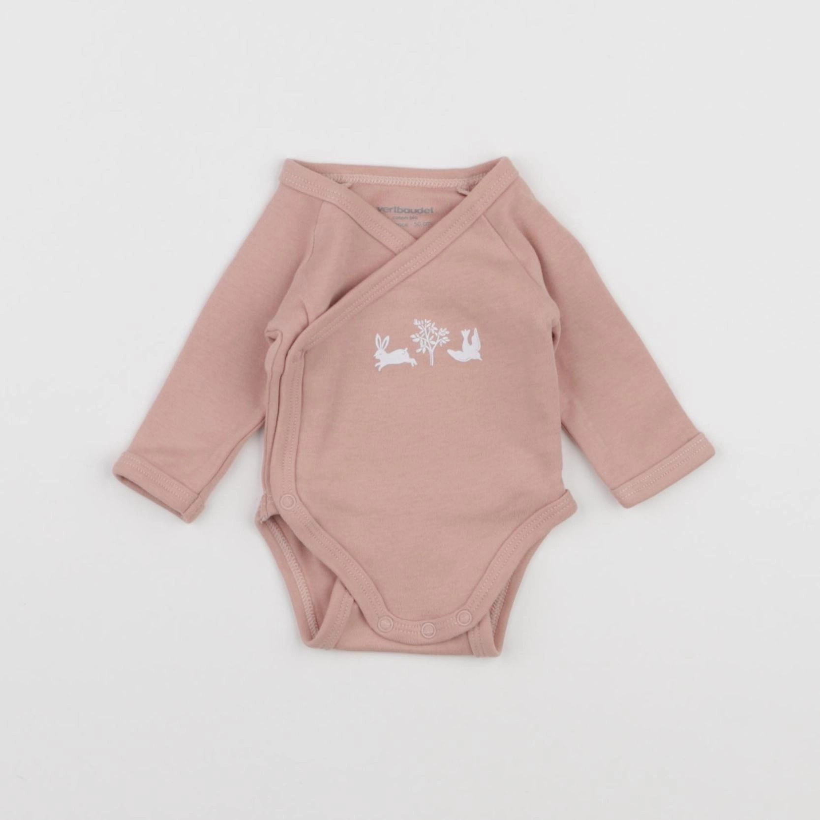 Vertbaudet - body rose - 0 mois