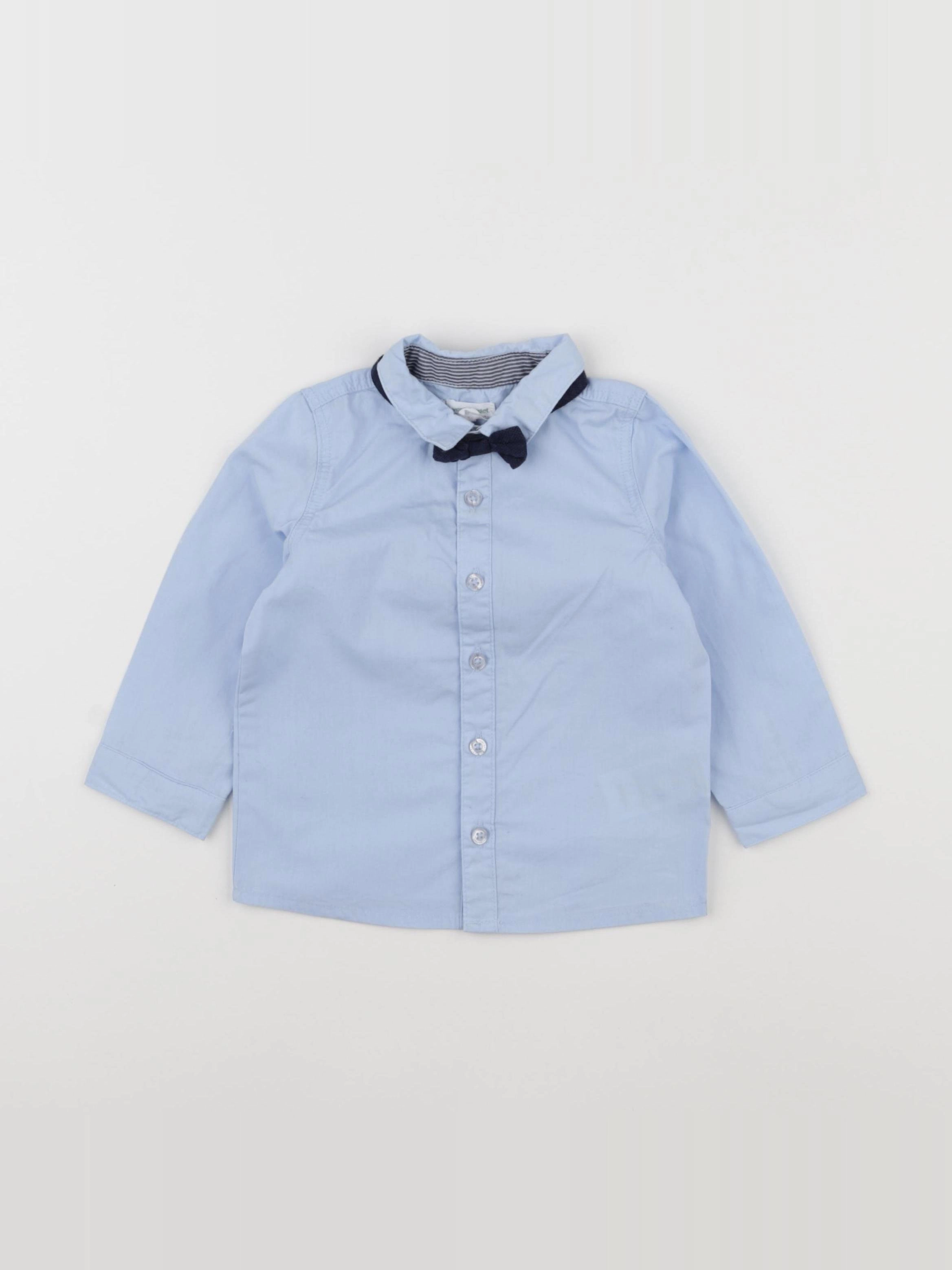 Vertbaudet - chemise bleu - 18 mois