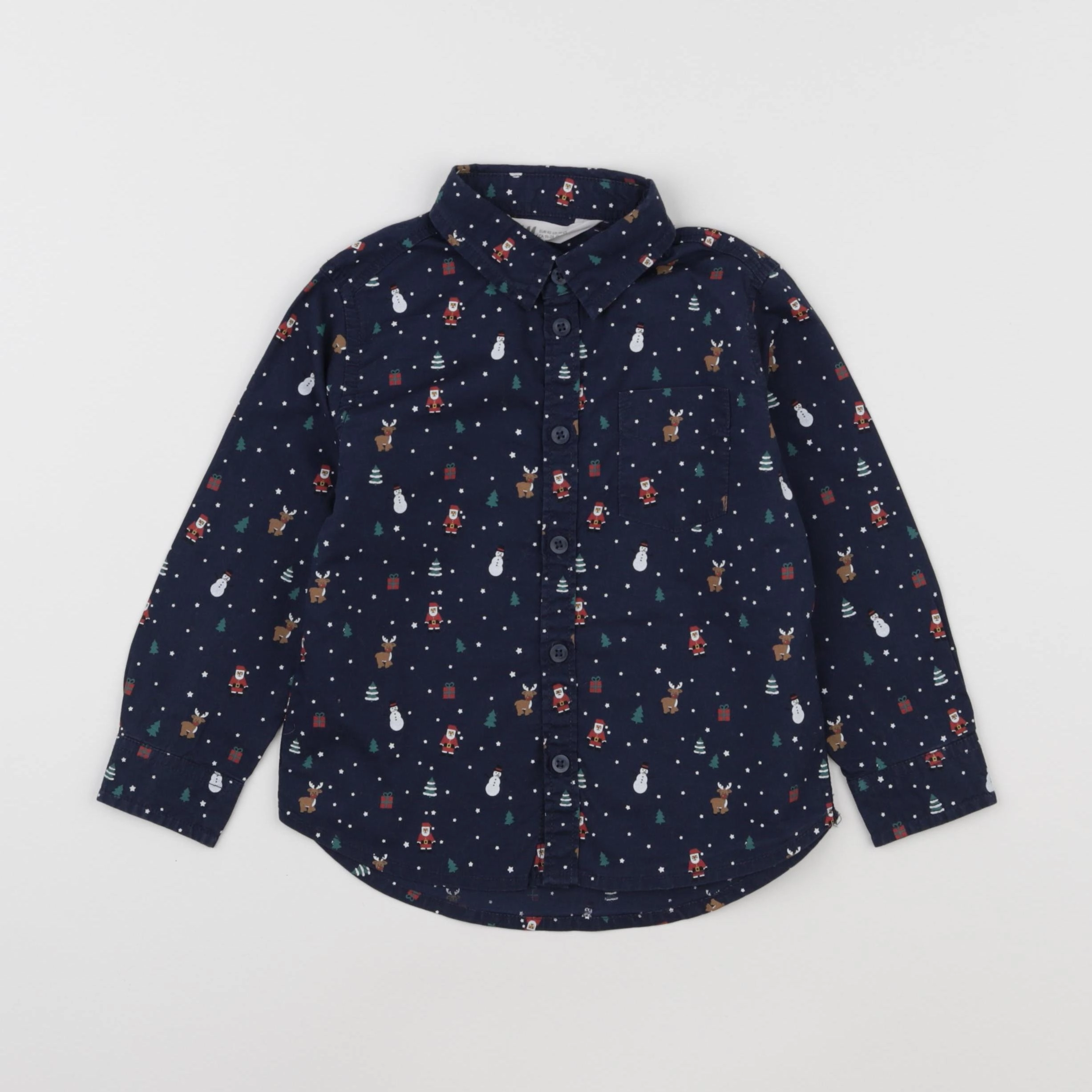 H&M - chemise bleu - 18/24 mois