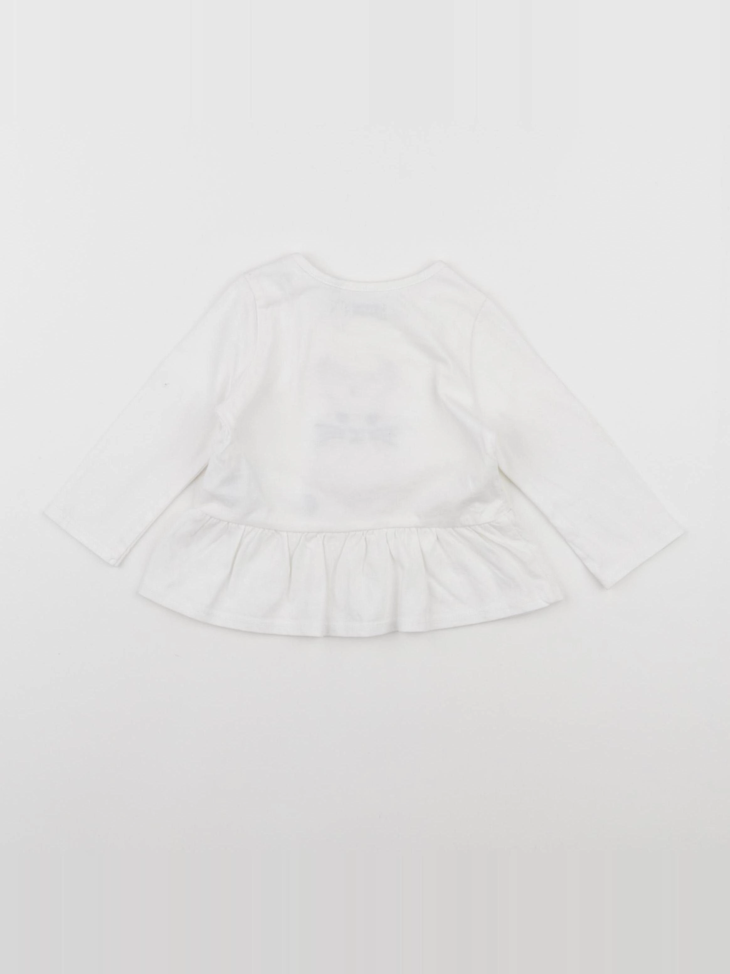 IKKS - tee-shirt blanc, rose - 6 mois