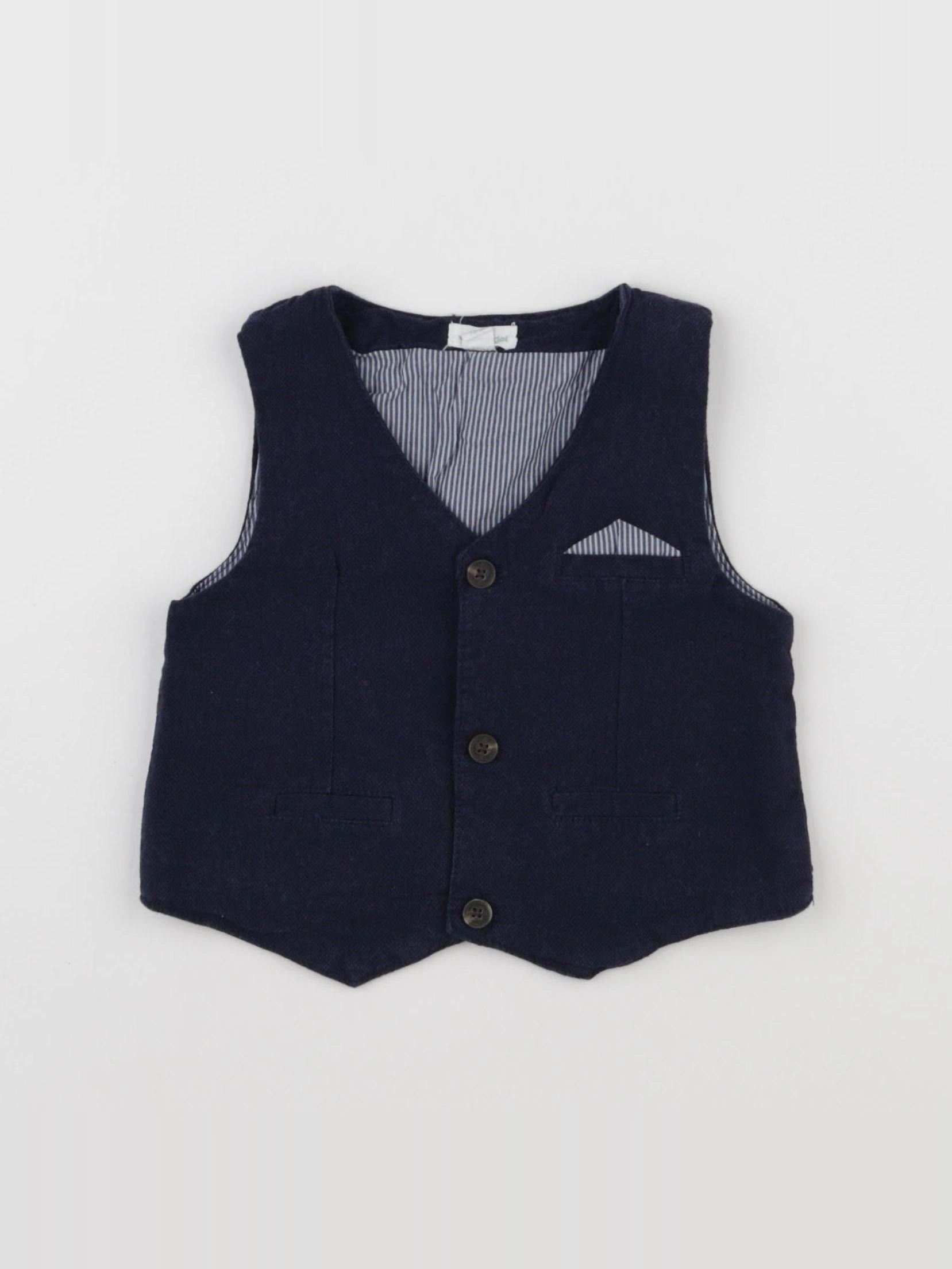 Vertbaudet - gilet bleu - 18 mois